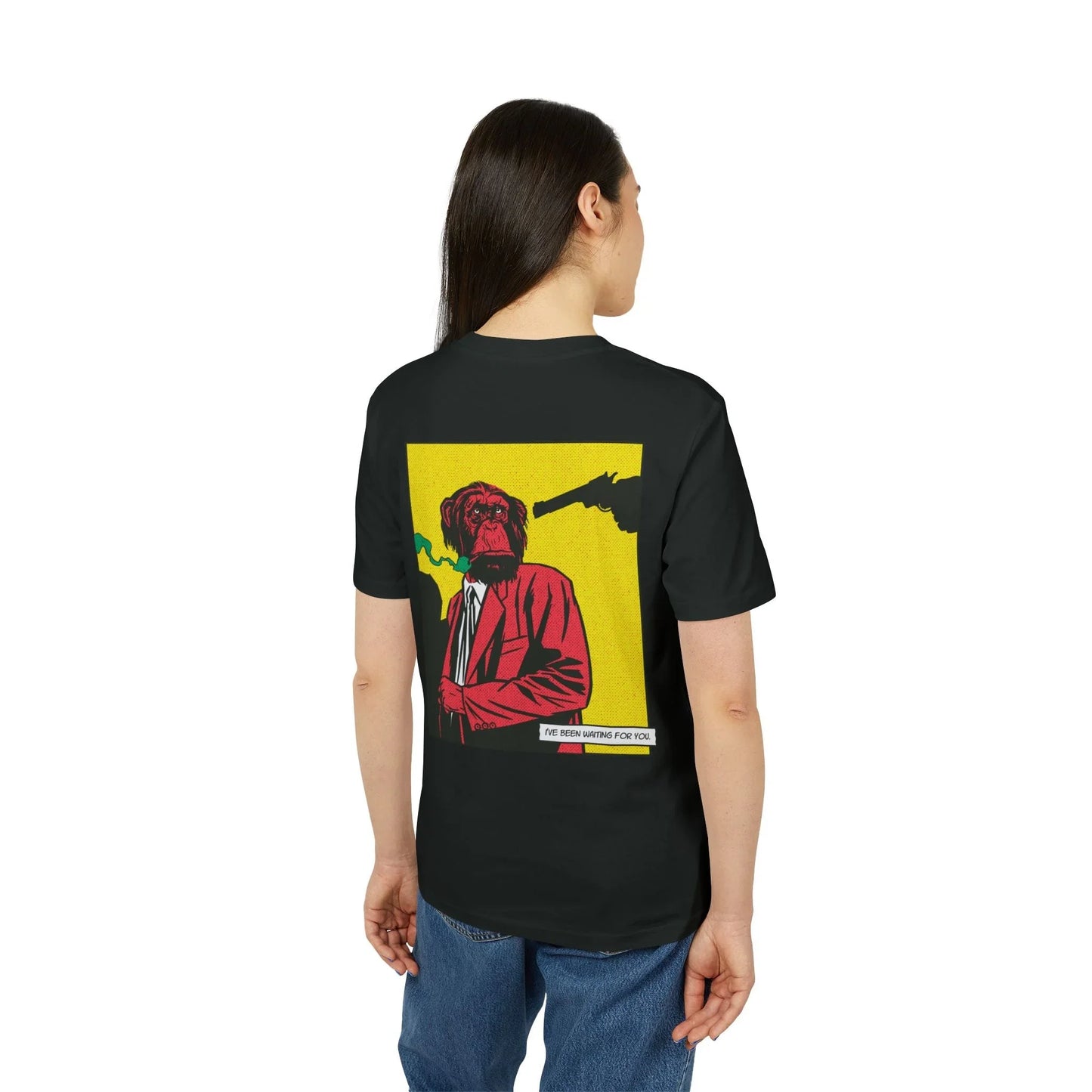 Monkey Gun - Comic Mafia - Premium Bio Unisex T-Shirt - Back Print - STREET STYLE