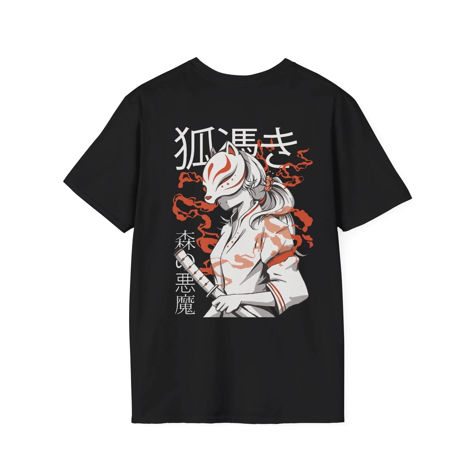 Kitsune - Anime World - Unisex T-Shirt - Back Print - STREET STYLE