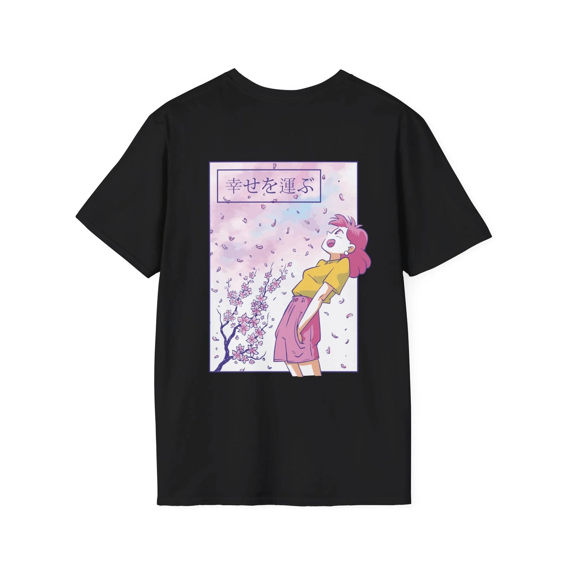 Anime Girl Sakura - Anime World - Unisex T-Shirt - Back Print - STREET STYLE