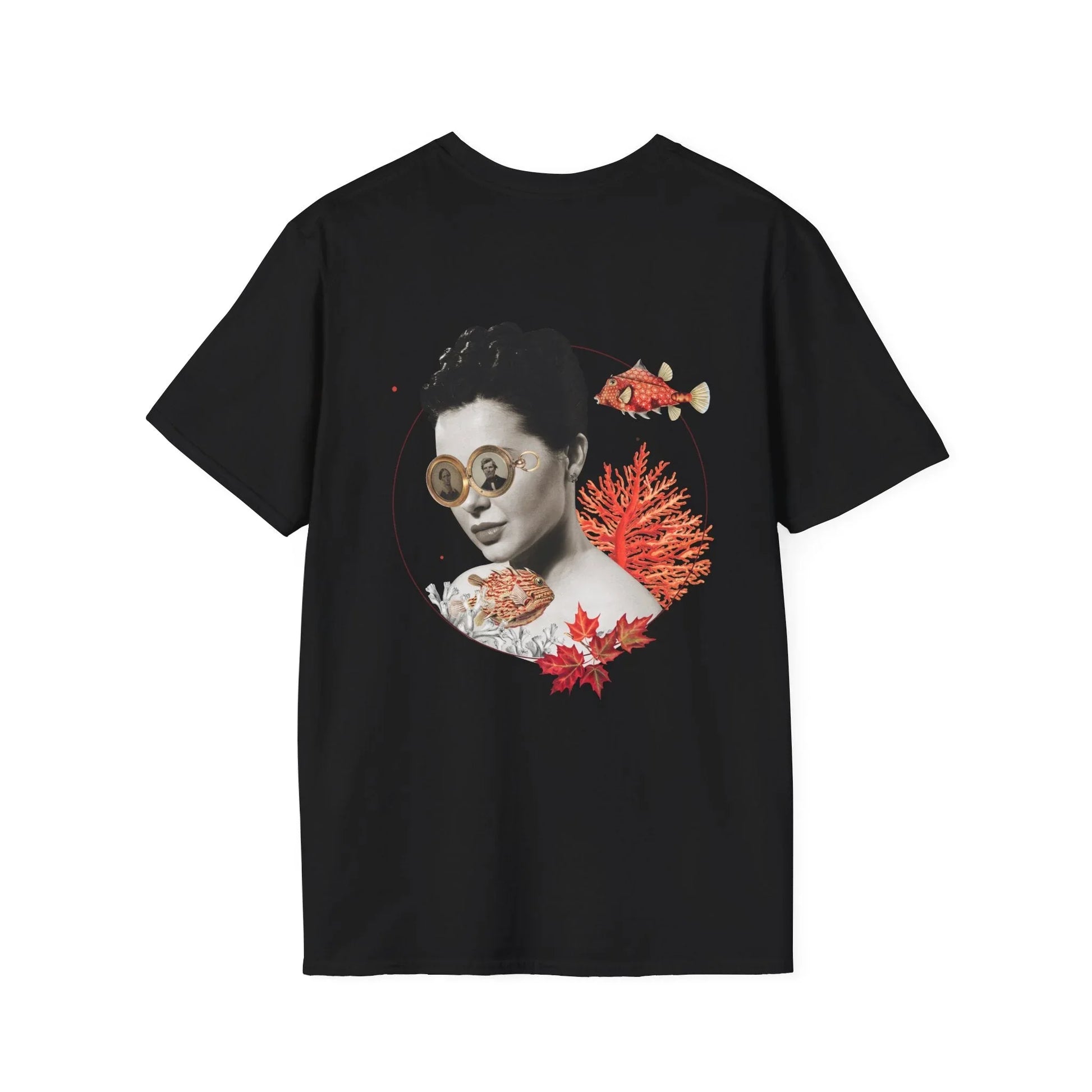 Coral - Quirky Collage - Unisex T-Shirt - Back Print - STREET STYLE