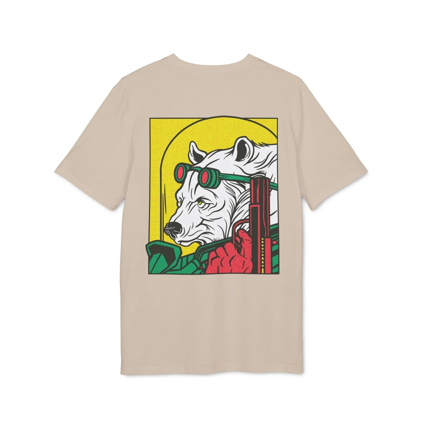 Ice Bear Gun - Comic Mafia - Premium Bio Unisex T-Shirt - Back Print - STREET STYLE