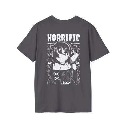 Horrific Dark Girl - Anime World - Unisex T-Shirt - Back Print - STREET STYLE