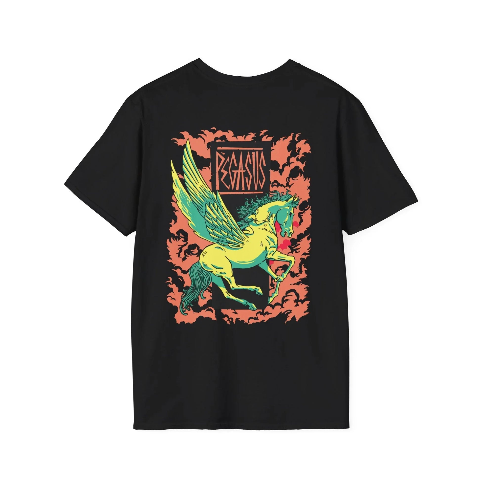 Pegasus - Greek Mythology - Unisex T-Shirt - Back Print - STREET STYLE