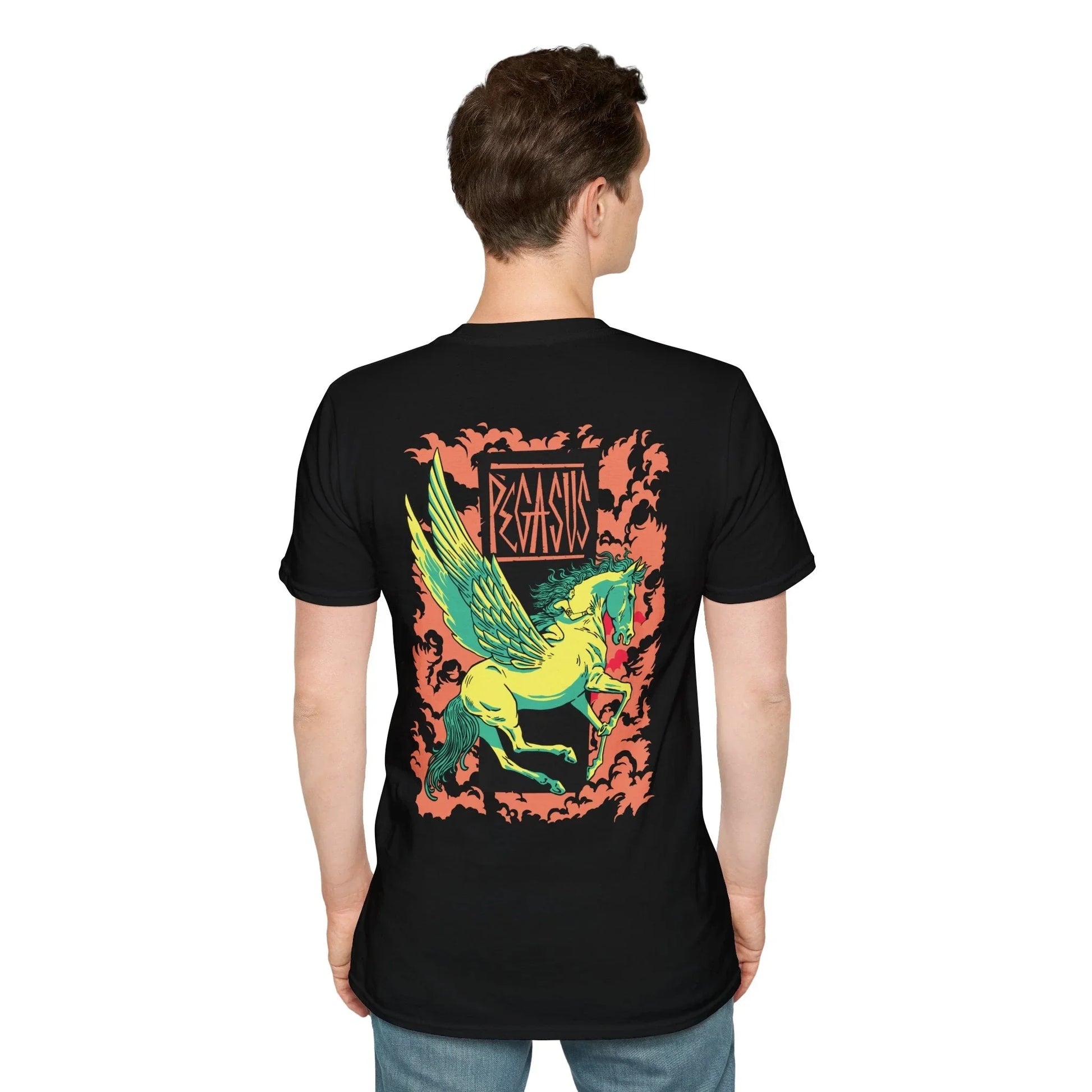 Pegasus - Greek Mythology - Unisex T-Shirt - Back Print - STREET STYLE