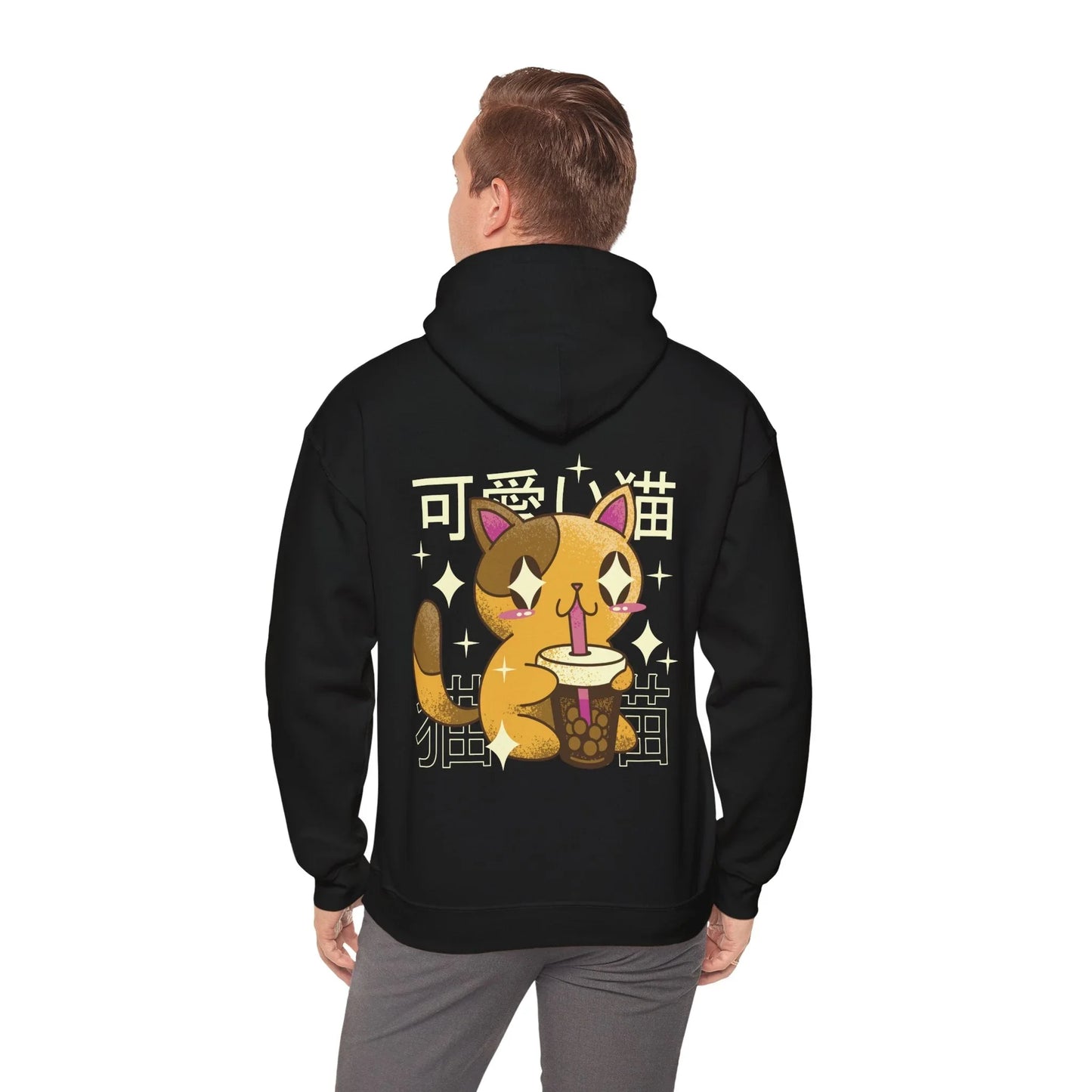 Cat Bubble Tea - Kawaii Character - Unisex Hoodie - STREET STYLE