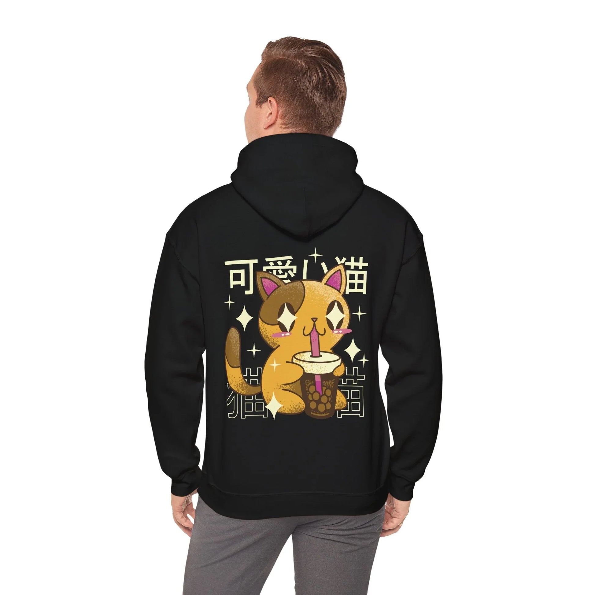 Cat Bubble Tea - Kawaii Character - Unisex Hoodie - STREET STYLE