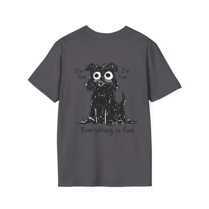 It´s fine Everything is fine - Anime World - Unisex T-Shirt - Back Print - STREET STYLE