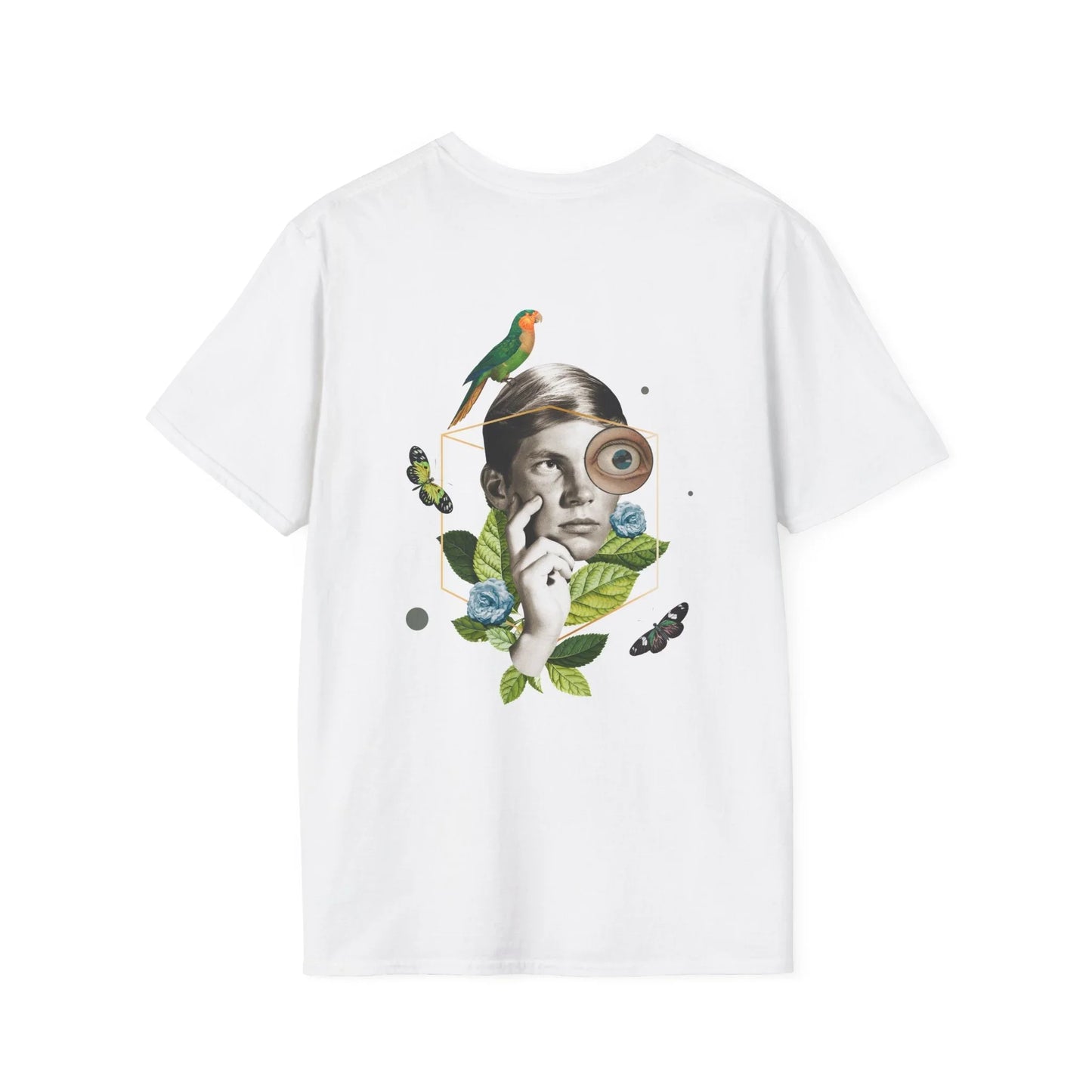 Parrot - Quirky Collage - Unisex T-Shirt - Back Print - STREET STYLE