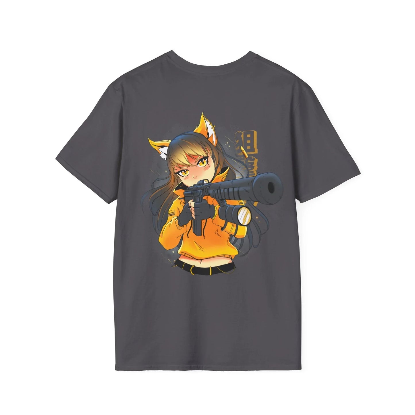 Sniper Cat Girl - Anime World - Unisex T-Shirt - Back Print - STREET STYLE
