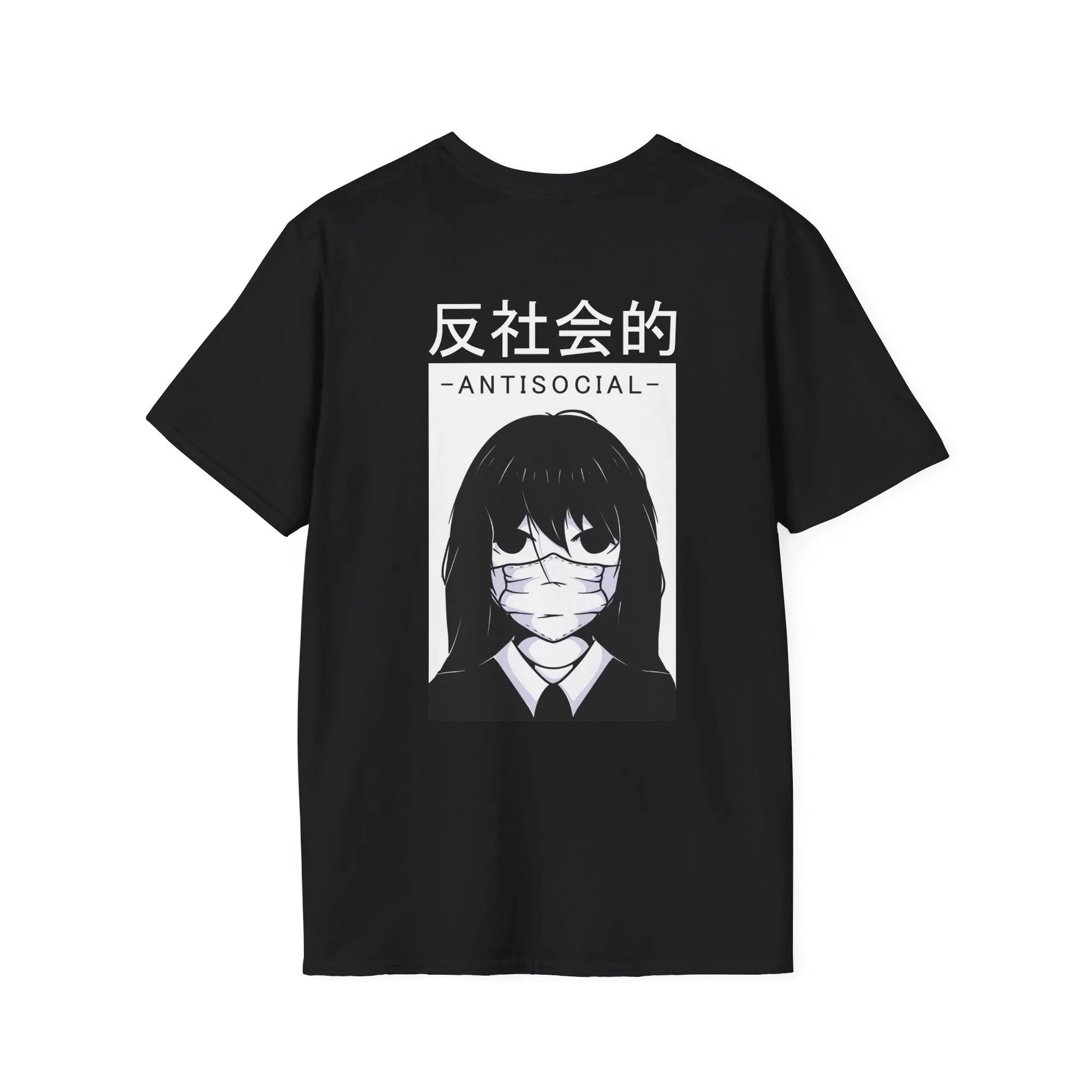 Antisocial Girl - Anime World - Unisex T-Shirt - Back Print - STREET STYLE