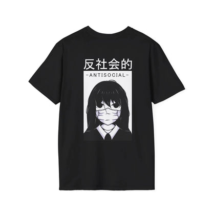 Antisocial Girl - Anime World - Unisex T-Shirt - Back Print - STREET STYLE
