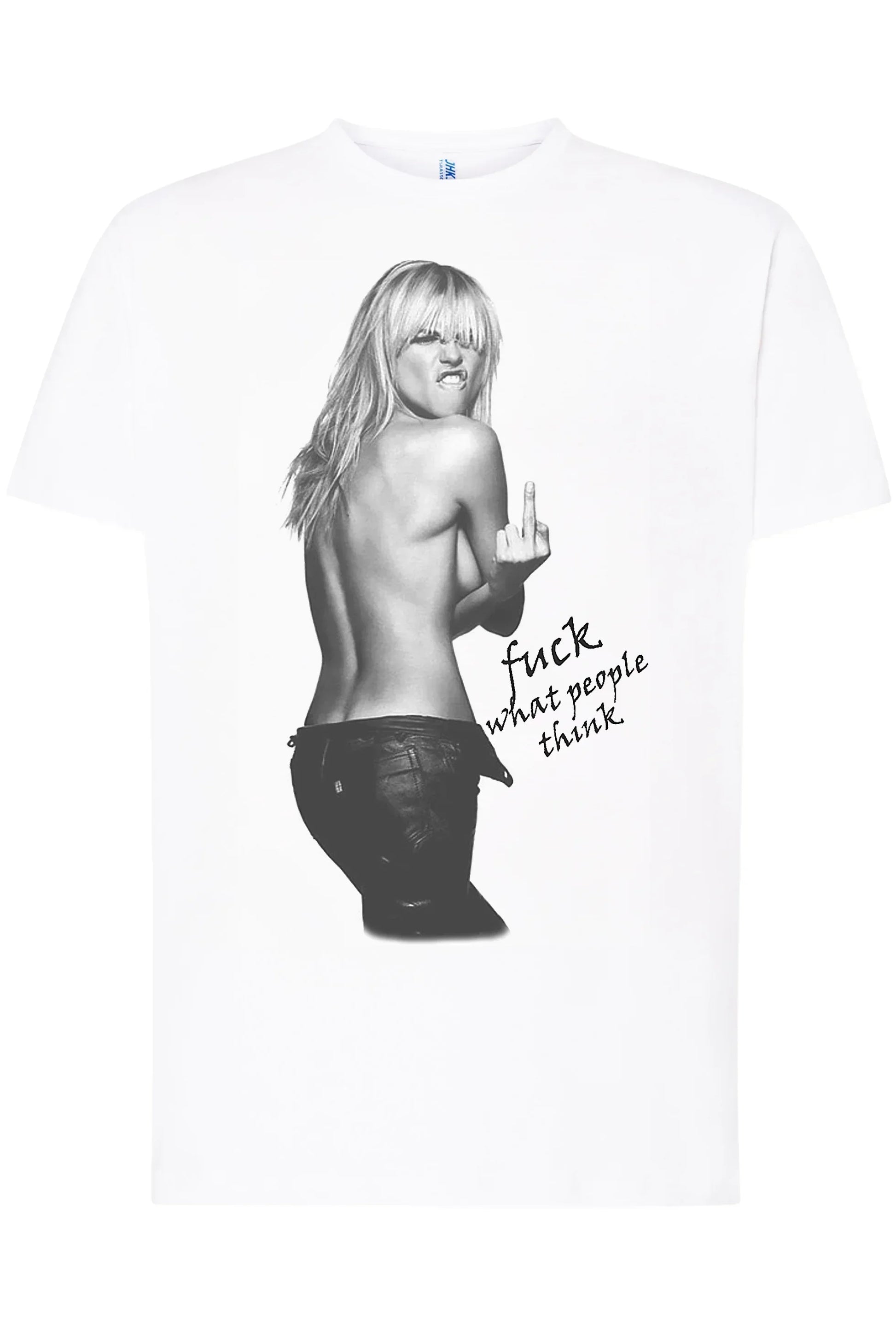 Heidi Klum Fuck Supermodella Stilista e Conduttrice 18-18 T-shirt Urban Men Uomo 100% Cotone Pettinato JK - STREET STYLE