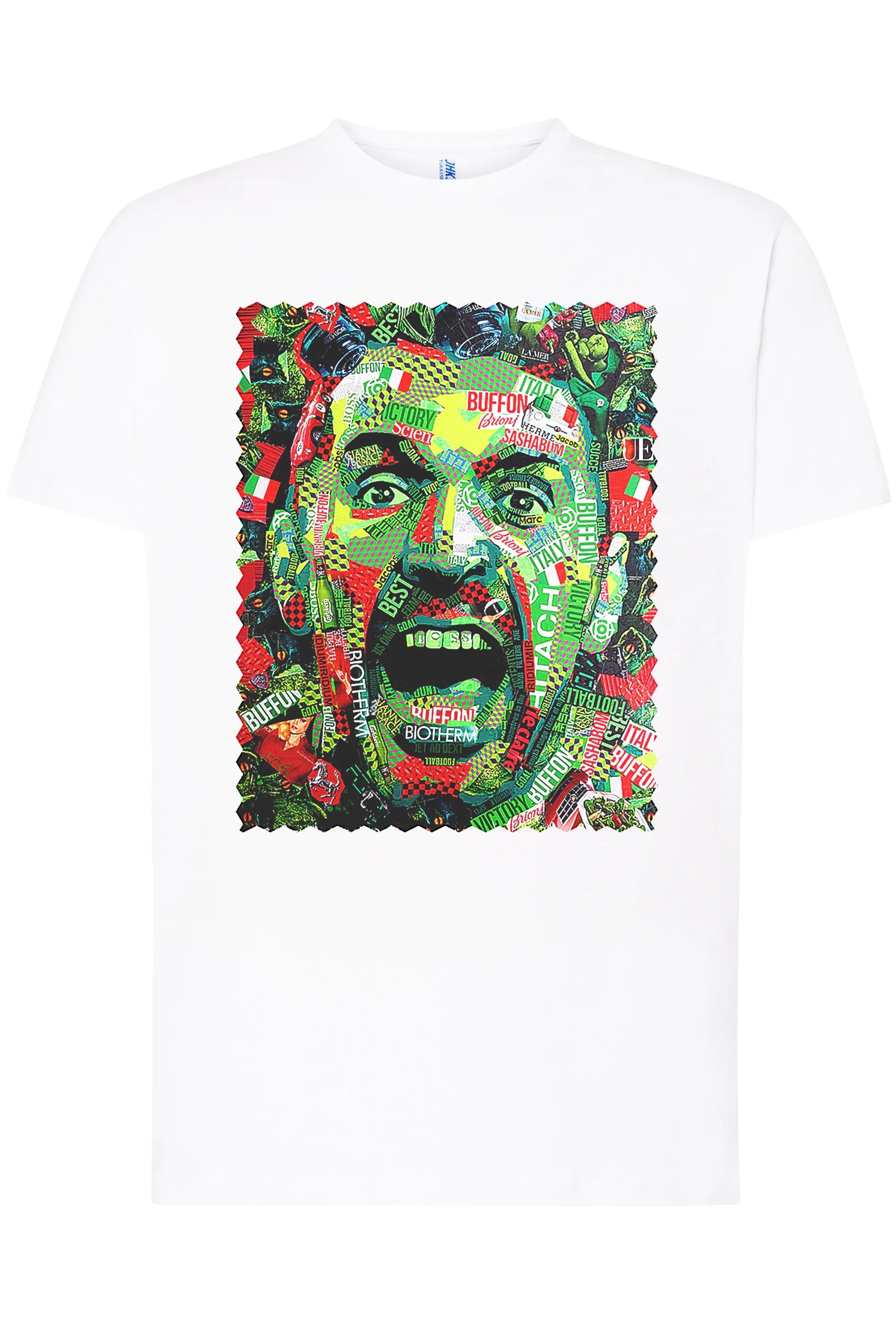 Portrait Buffon Color Artistico Stilizzato 18-30-17 T-shirt Urban Men Uomo 100% Cotone Pettinato JK - STREET STYLE