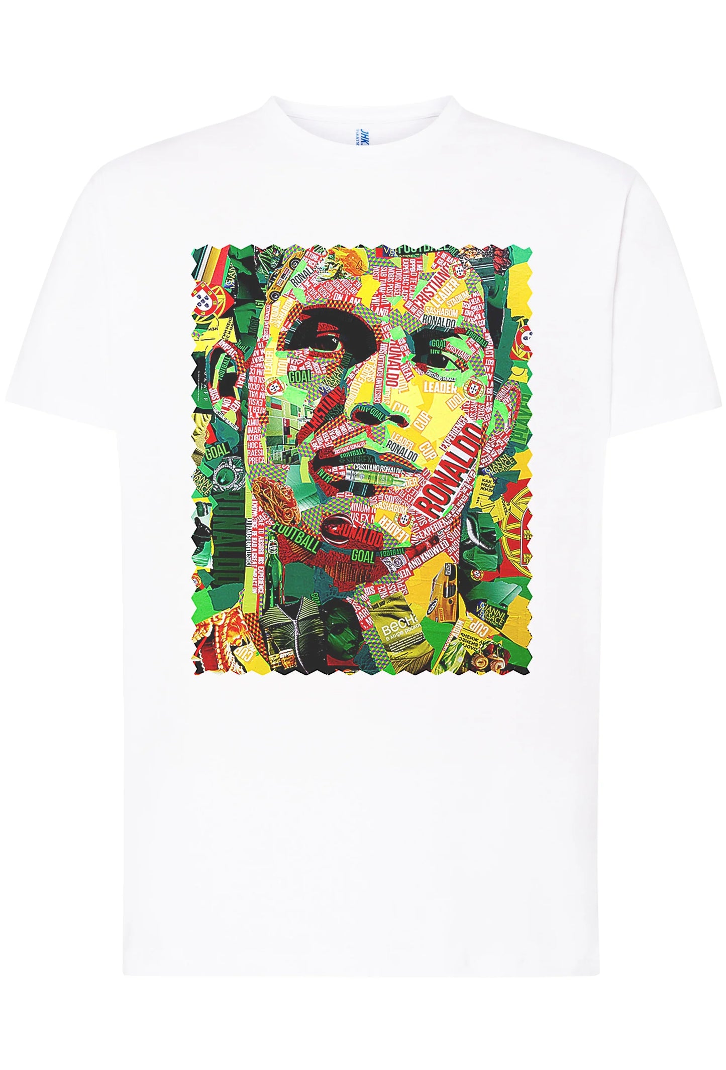 Portrait Ronaldo Color Artistico Stilizzato 18-30-19 T-shirt Urban Men Uomo 100% Cotone Pettinato JK - STREET STYLE