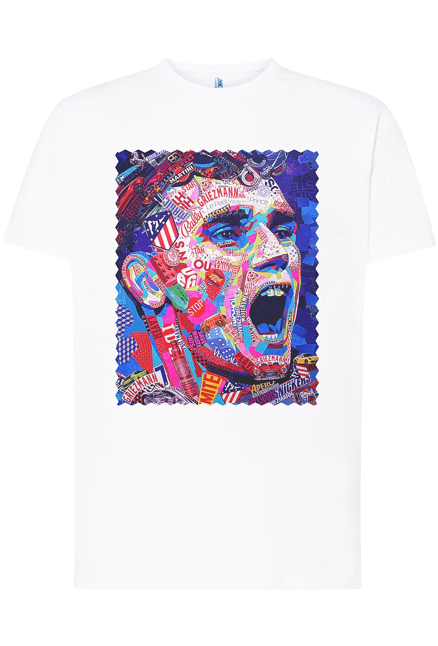 Portrait Griezmann Color Artistico Stilizzato 18-30-25 T-shirt Urban Men Uomo 100% Cotone Pettinato JK - STREET STYLE
