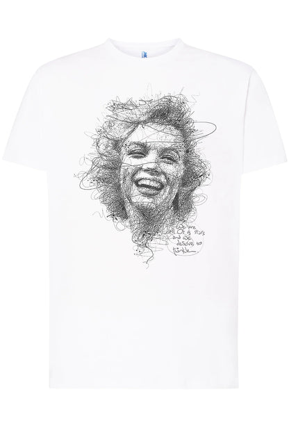 Marilyn Monroe Stilizzato The Legend Attrice Cinema 18-66-2 T-shirt Urban Men Uomo 100% Cotone Pettinato JK - STREET STYLE