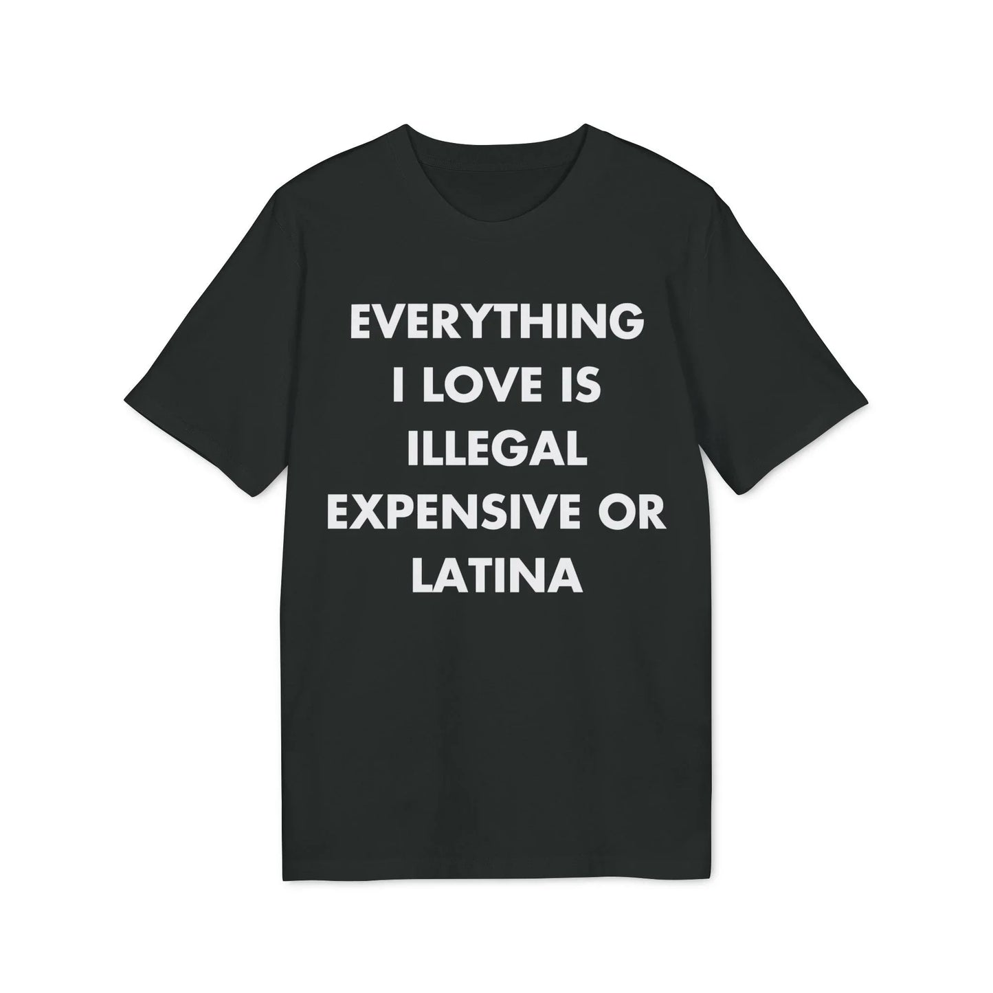 Everything I Love is illegal expensive or Latina - Everything I Love - Premium Bio Unisex T-Shirt - Front Print - STREET STYLE