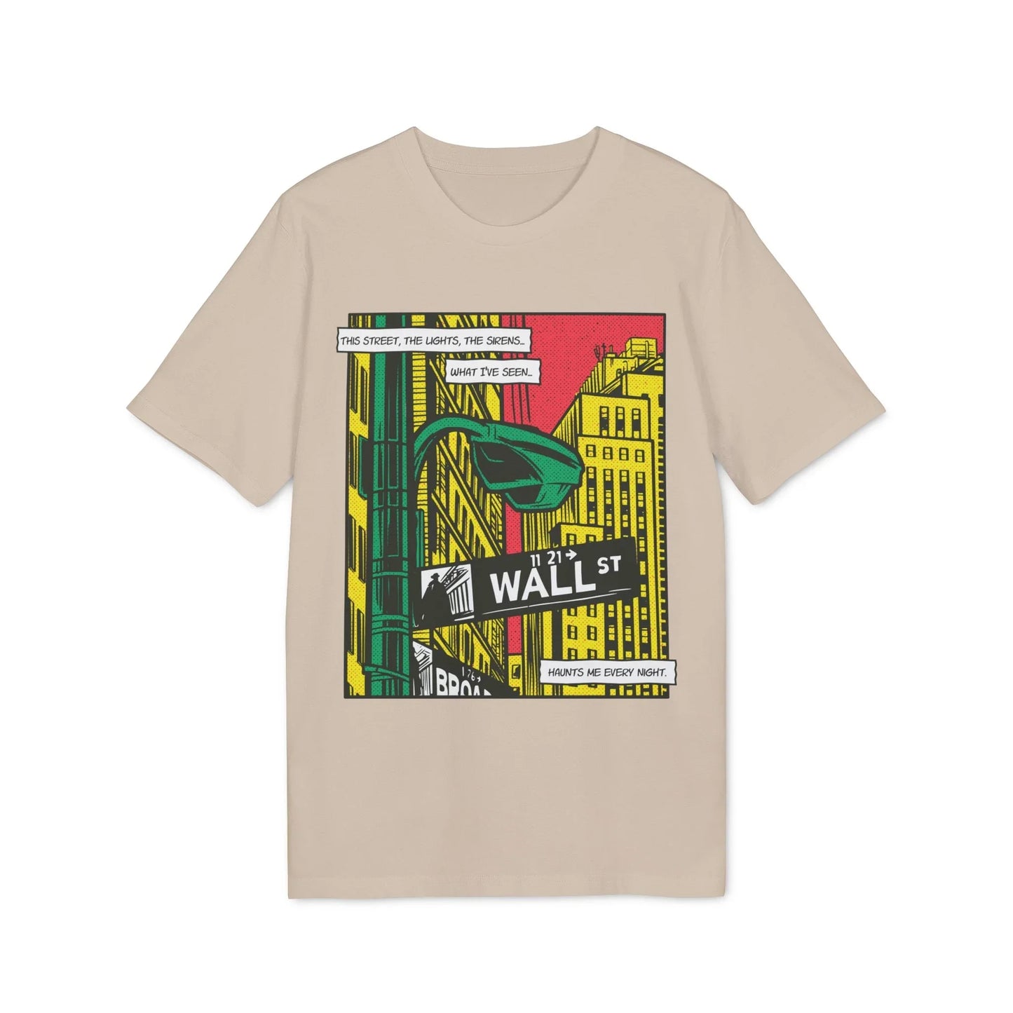 Wall Street - Comic Mafia - Premium Bio Unisex T-Shirt - Front Print - STREET STYLE