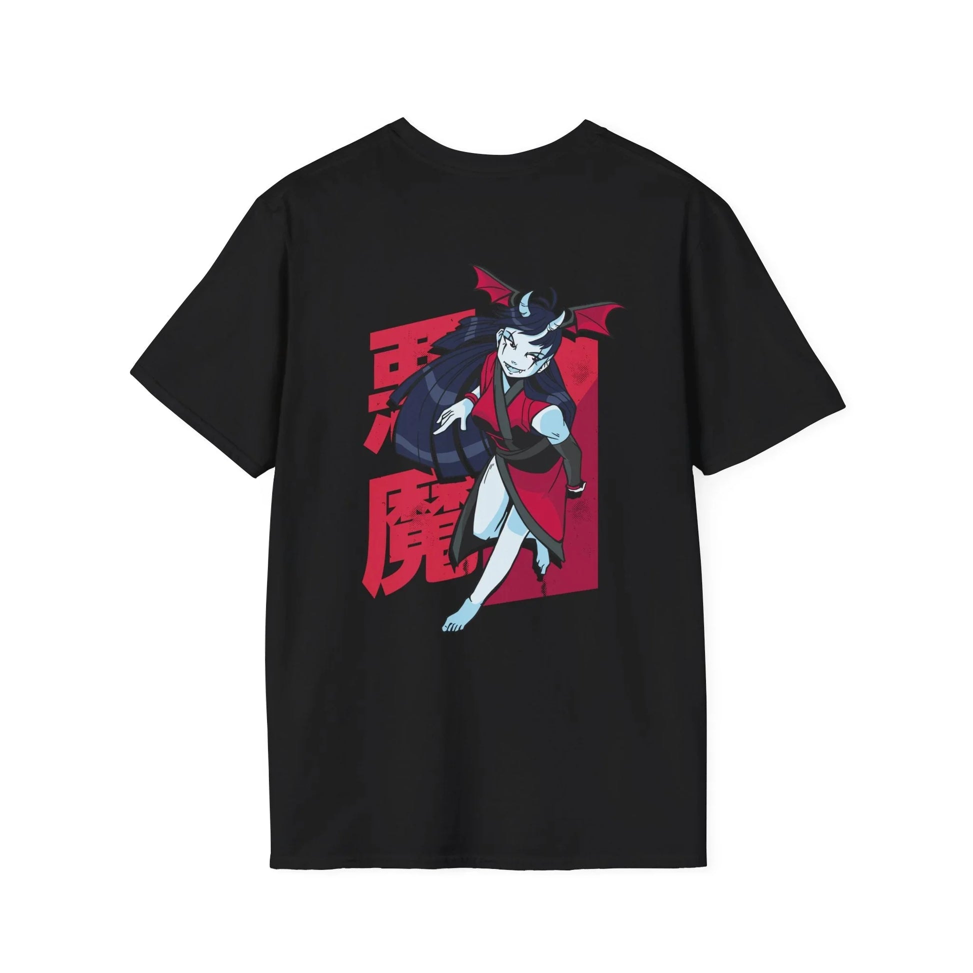 Demon Girl - Anime World - Unisex T-Shirt - Back Print - STREET STYLE