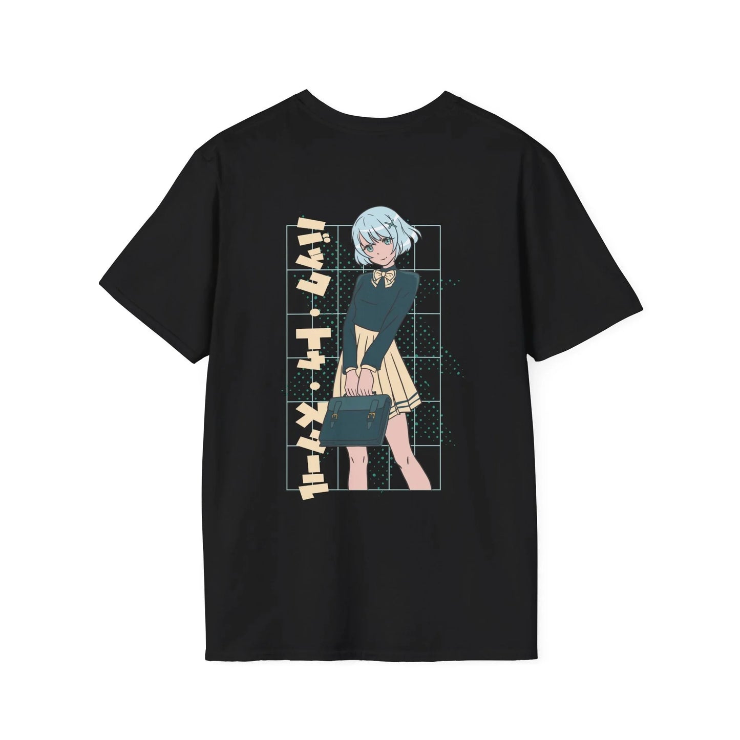 Anime School Girl - Anime World - Unisex T-Shirt - Back Print - STREET STYLE