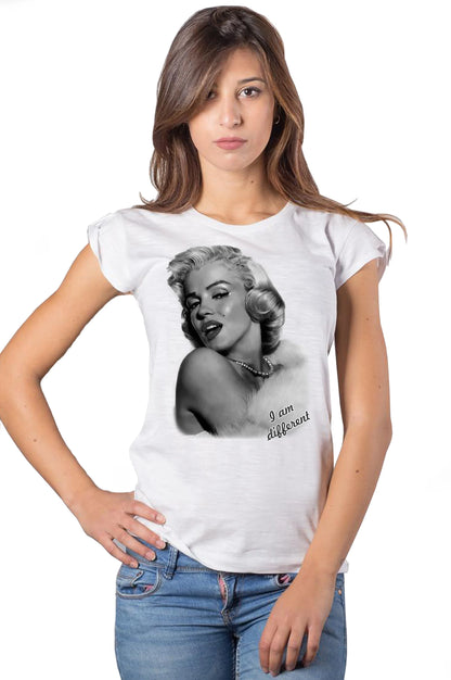 Marilyn Monroe Cantante Attrice The Legend 17-2 Lady Donna 100% Cotone Pettinato JK - STREET STYLE