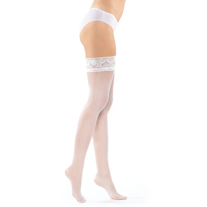 Elegant Lace Hold-Up Stockings Gorteks Bridal 15 Den - STREET STYLE
