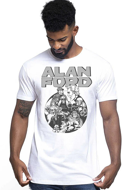Alan Ford Cartoon Fumetti 2056 T-shirt Urban Men Uomo 100% Cotone Pettinato JK - STREET STYLE