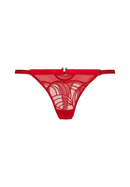 Gossard Viva Red Sheer Thong Panty - STREET STYLE