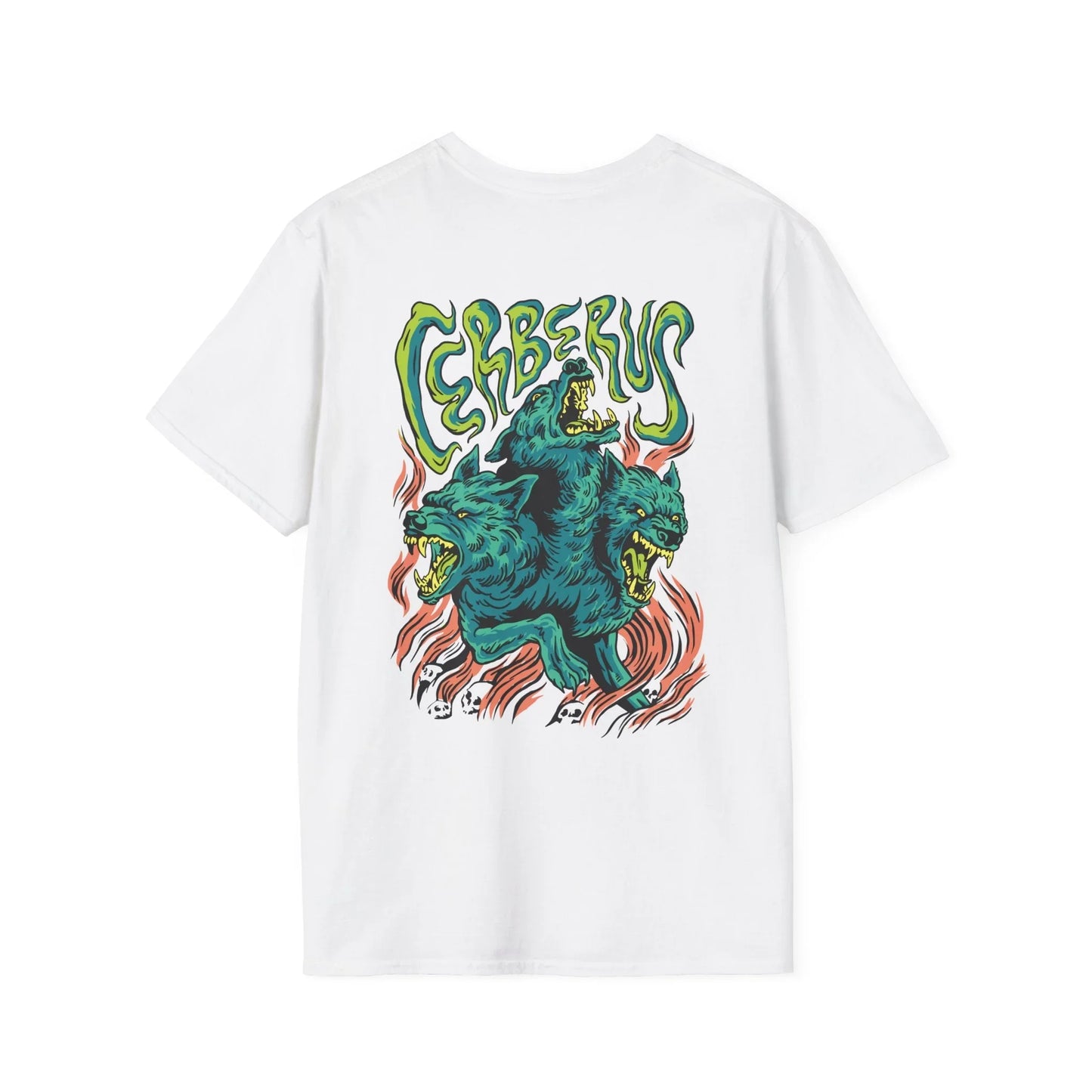 Cerberus - Greek Mythology - Unisex T-Shirt - Back Print - STREET STYLE