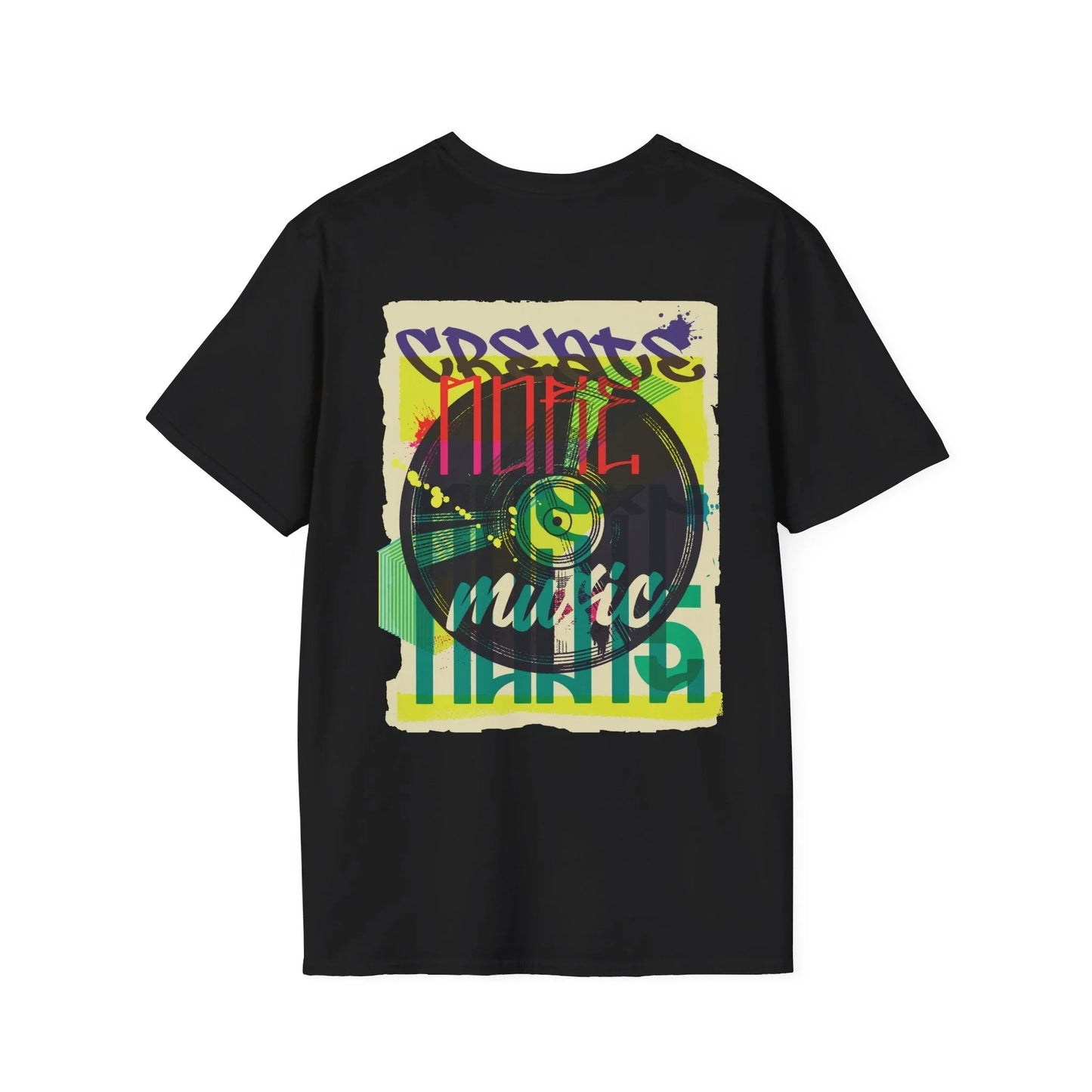 Vinyl Record - Urban Graffiti - Unisex T-Shirt - Back Print - STREET STYLE