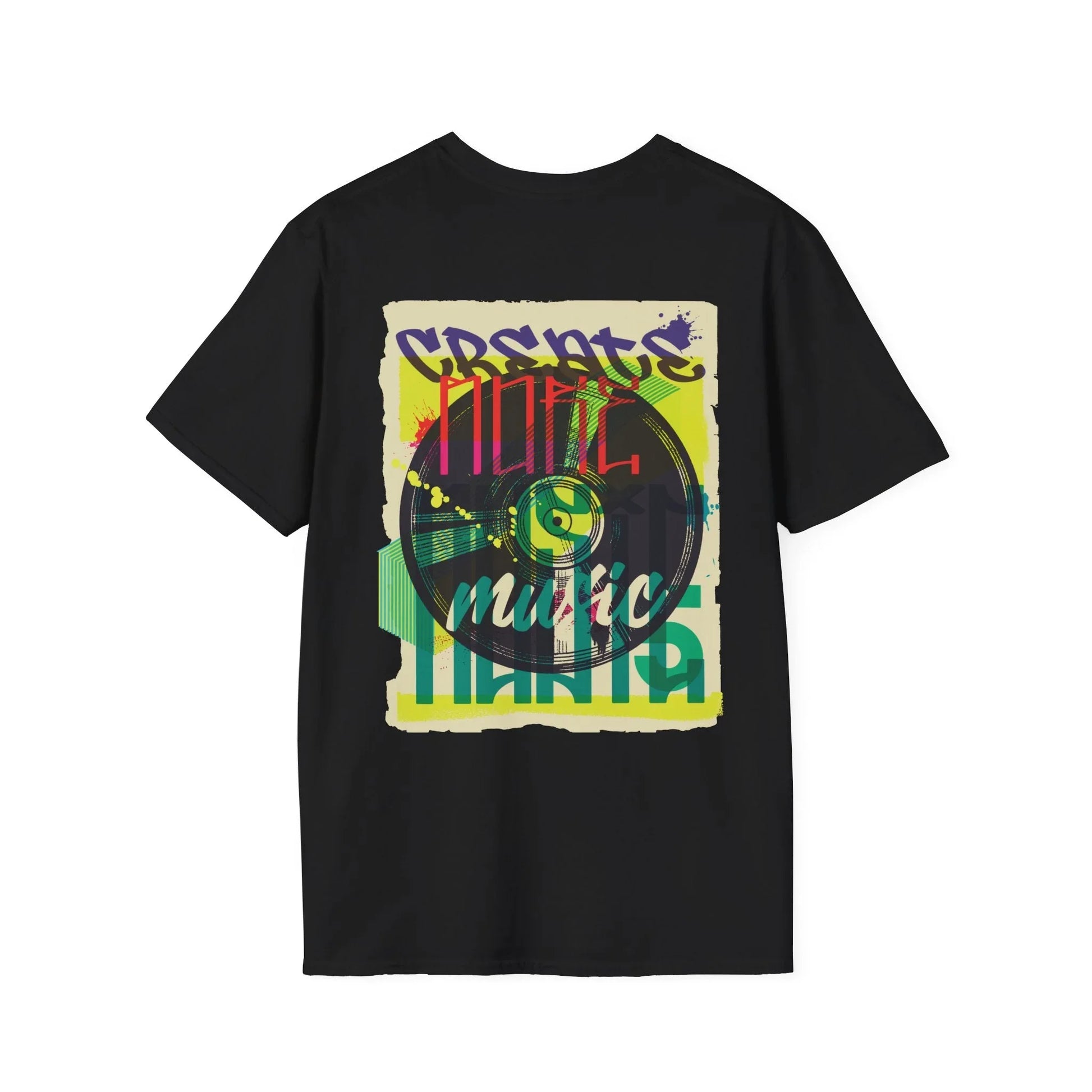 Vinyl Record - Urban Graffiti - Unisex T-Shirt - Back Print - STREET STYLE