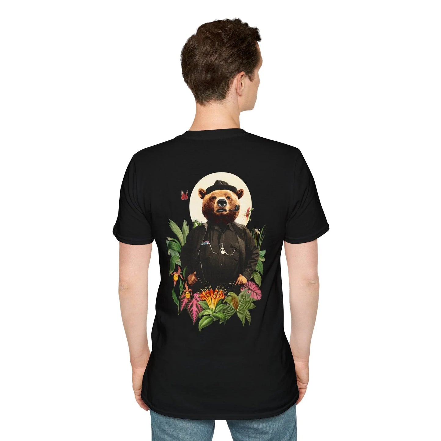 Bear - Animal Human - Unisex T-Shirt - Back Print - STREET STYLE
