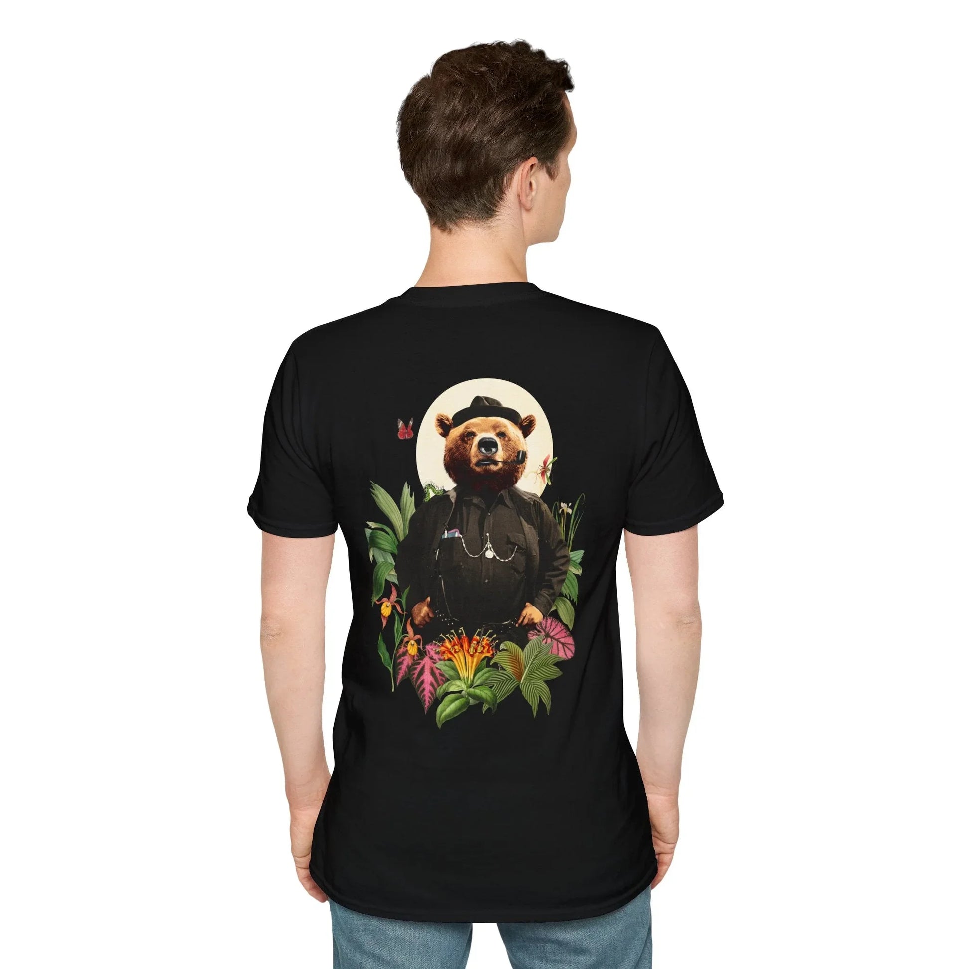 Bear - Animal Human - Unisex T-Shirt - Back Print - STREET STYLE