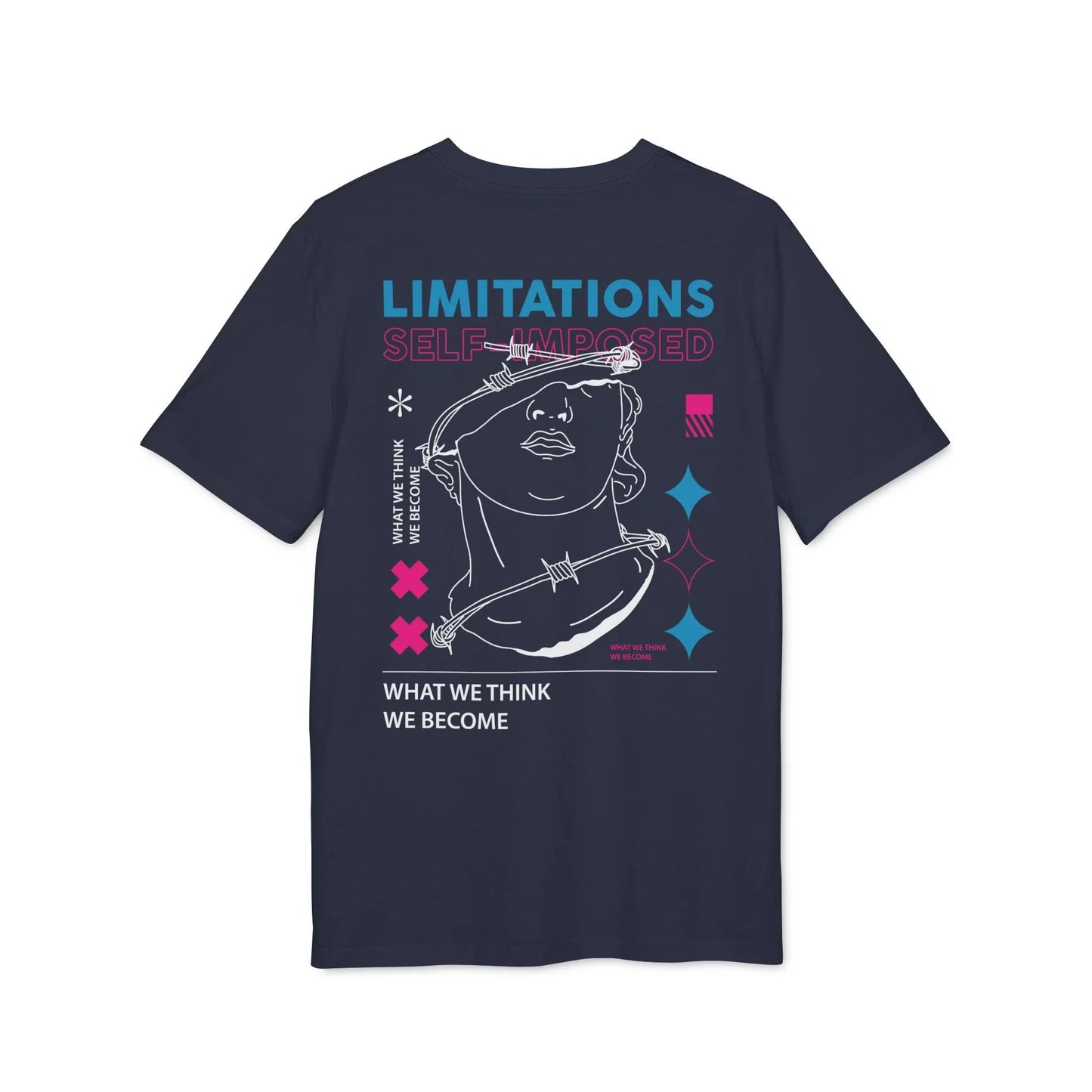 Limitations Self Imposed - Gods Way - Premium Bio Unisex T-Shirt - Back Print - STREET STYLE
