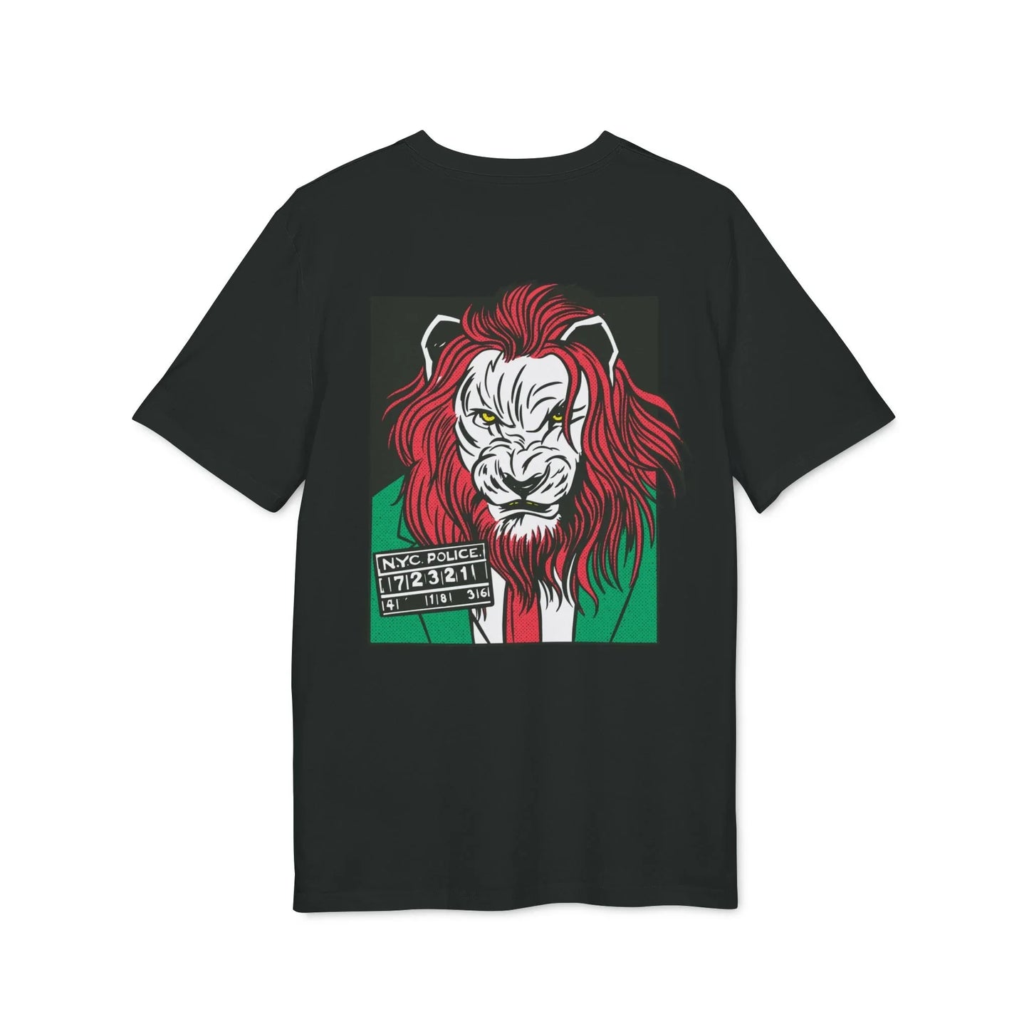 Lion Boss - Comic Mafia - Premium Bio Unisex T-Shirt - Back Print - STREET STYLE