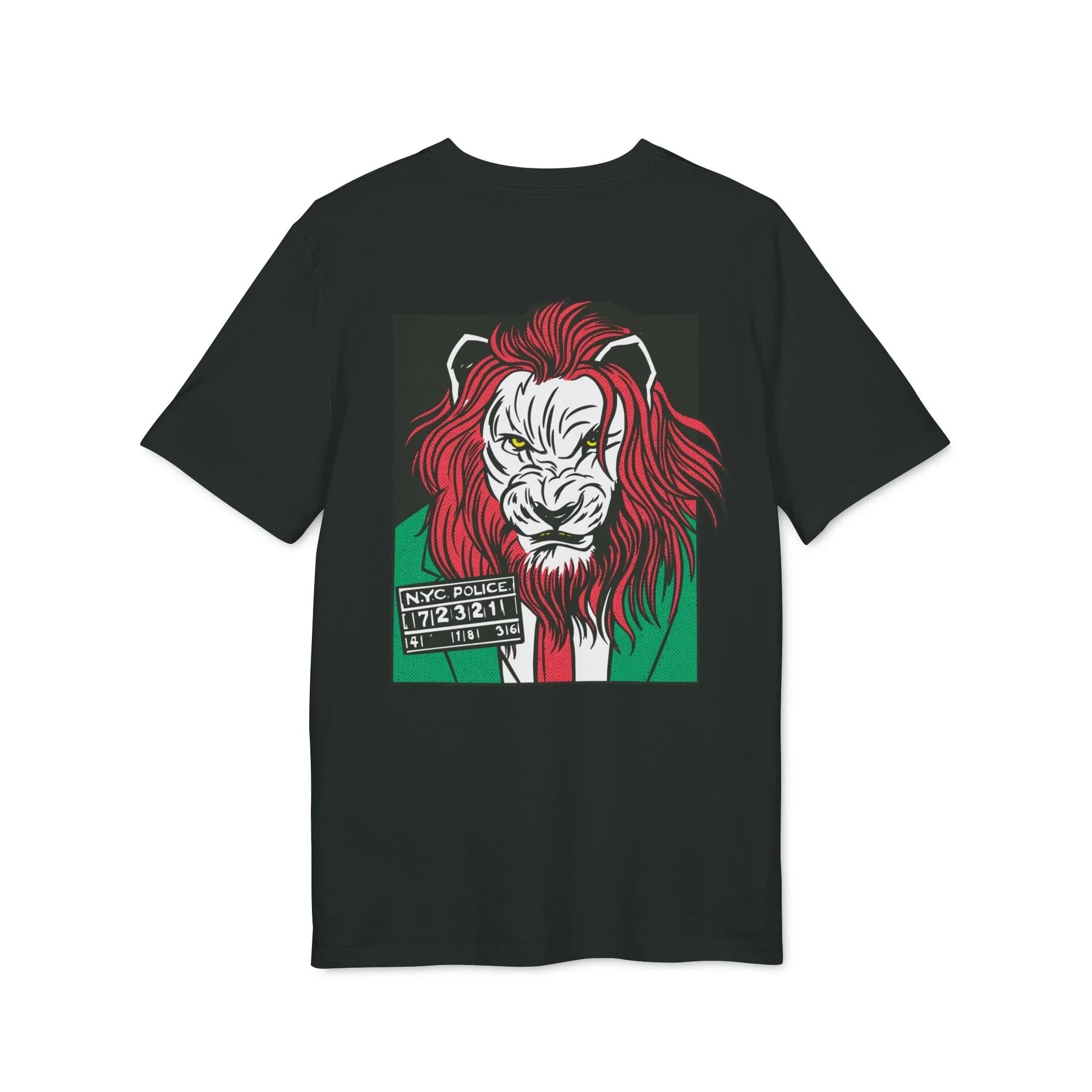 Lion Boss - Comic Mafia - Premium Bio Unisex T-Shirt - Back Print - STREET STYLE