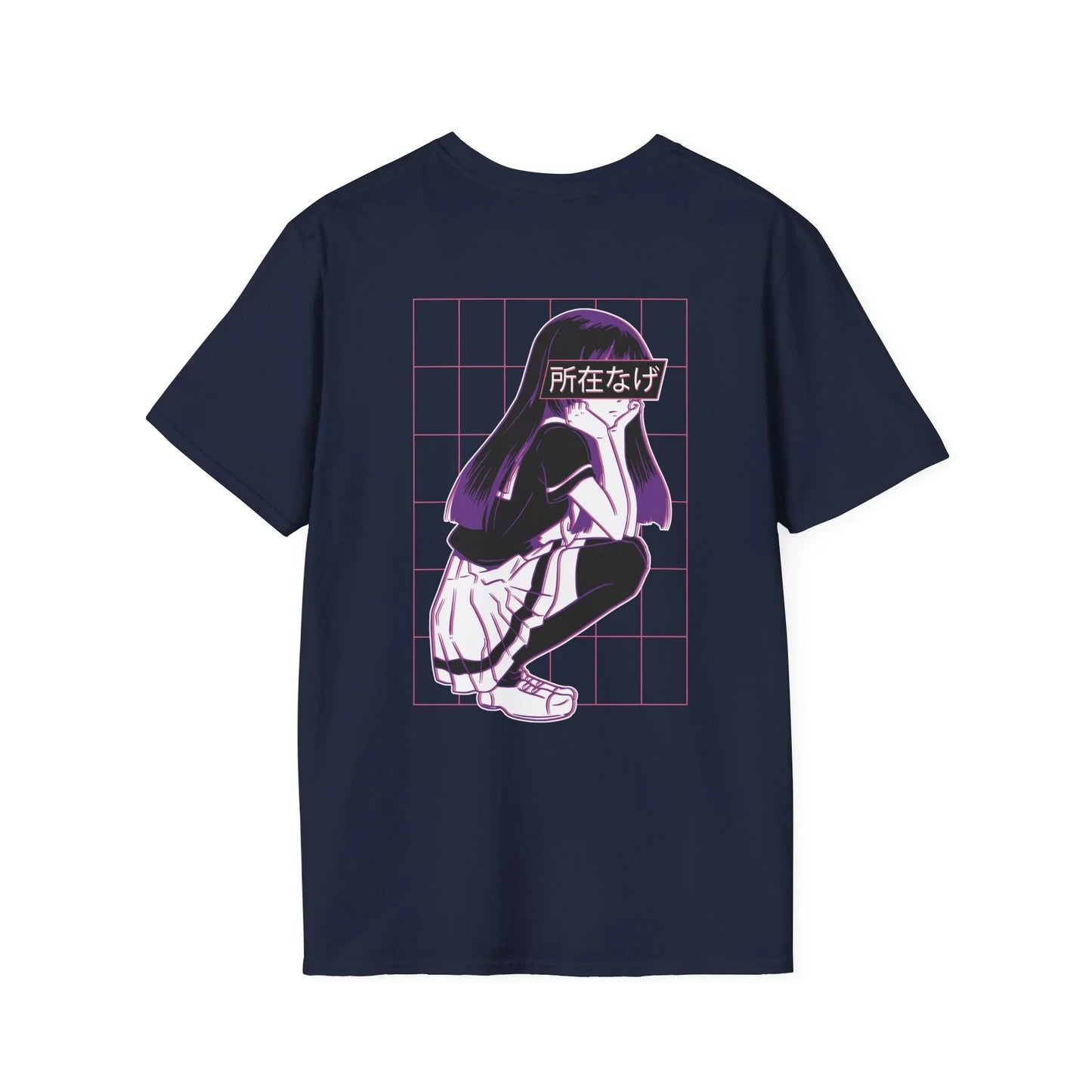 Anime Bored Girl - Anime World - Unisex T-Shirt - Back Print - STREET STYLE