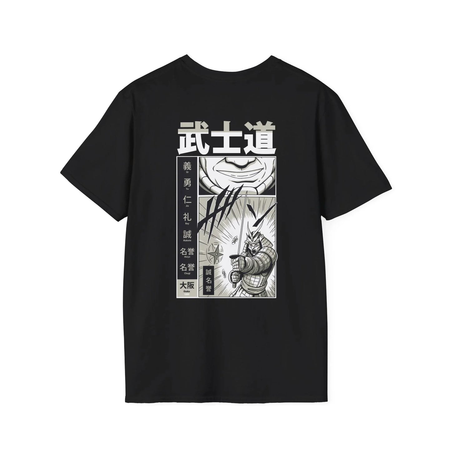 Ninja Attack - Samurai Manga - Unisex T-Shirt - Back Print - STREET STYLE