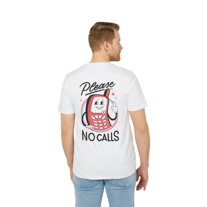 Please no Calls - Antisocial Retro - Premium Bio Unisex T-Shirt - Back Print - STREET STYLE