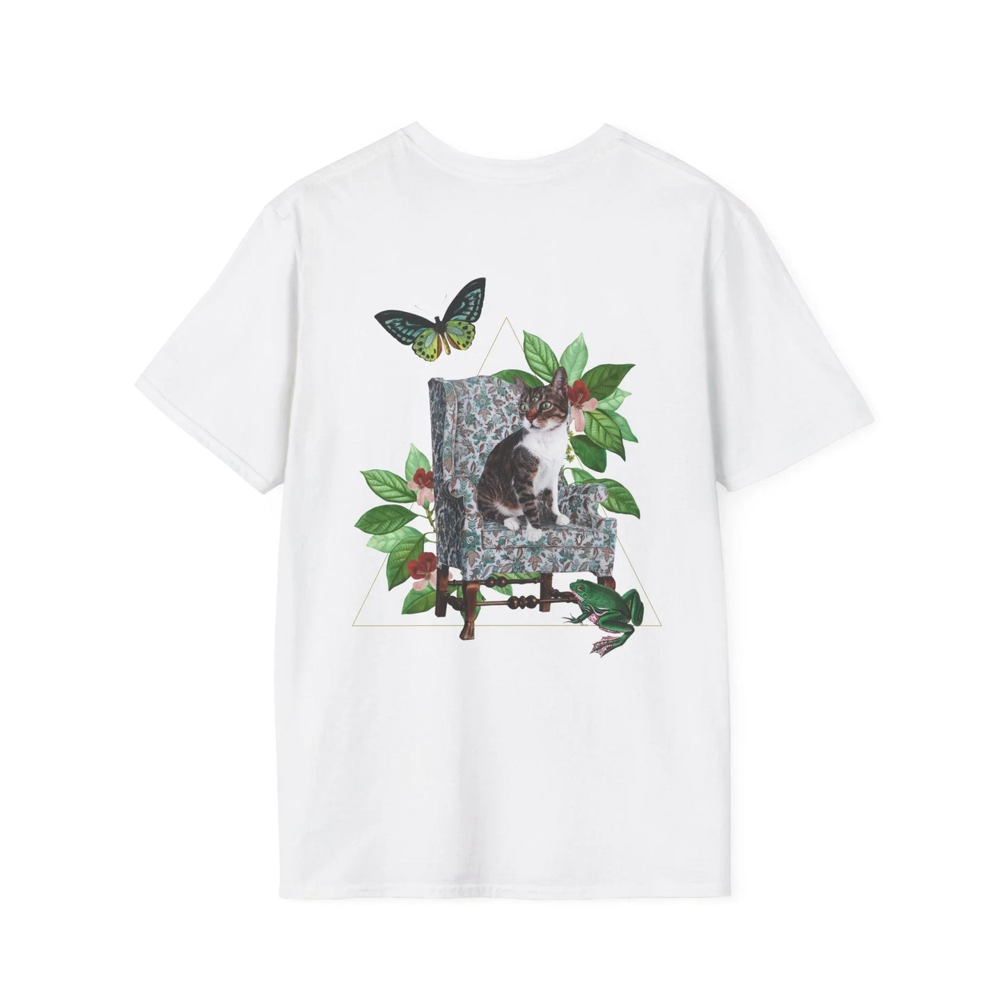 Cat - Quirky Collage - Unisex T-Shirt - Back Print - STREET STYLE