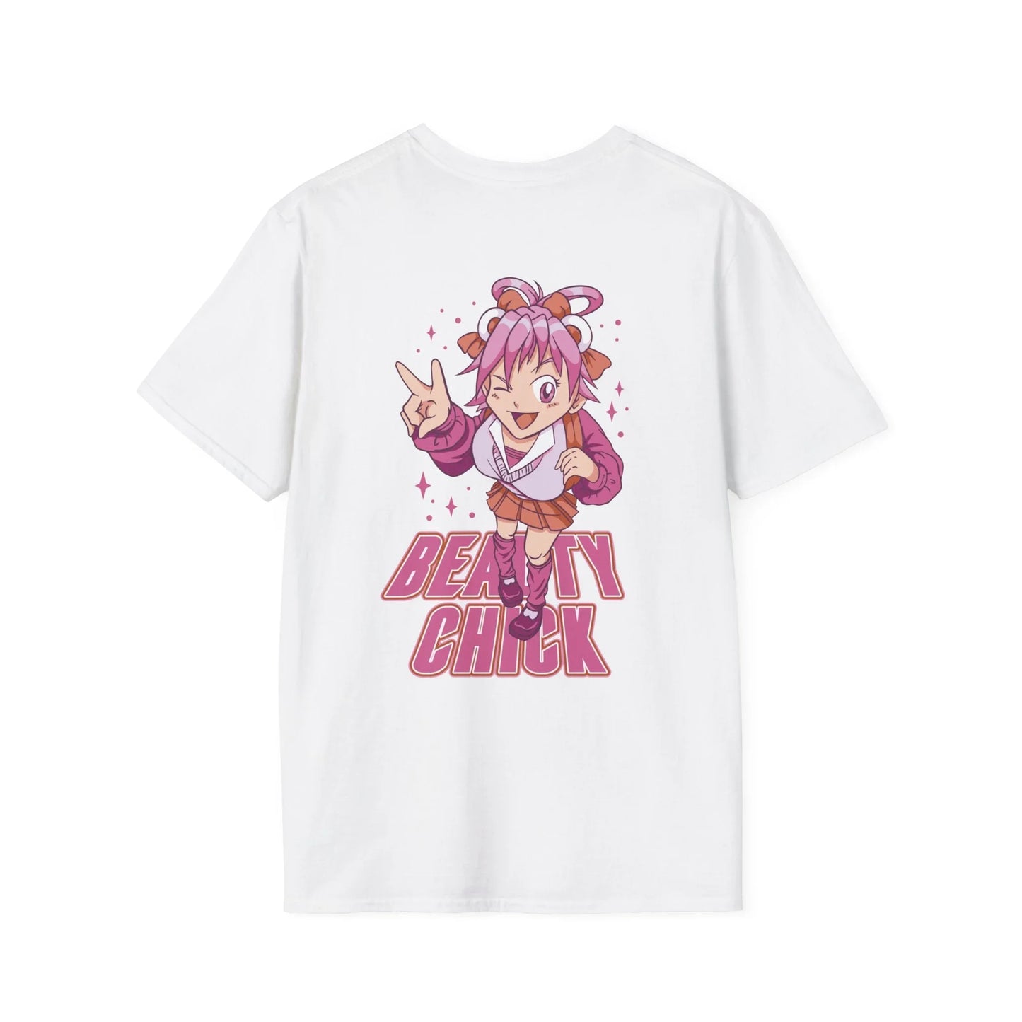 Beauty Chick - Anime World - Unisex T-Shirt - Back Print - STREET STYLE