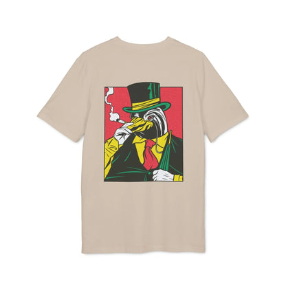 Smoking Penguin - Comic Mafia - Premium Bio Unisex T-Shirt - Back Print - STREET STYLE