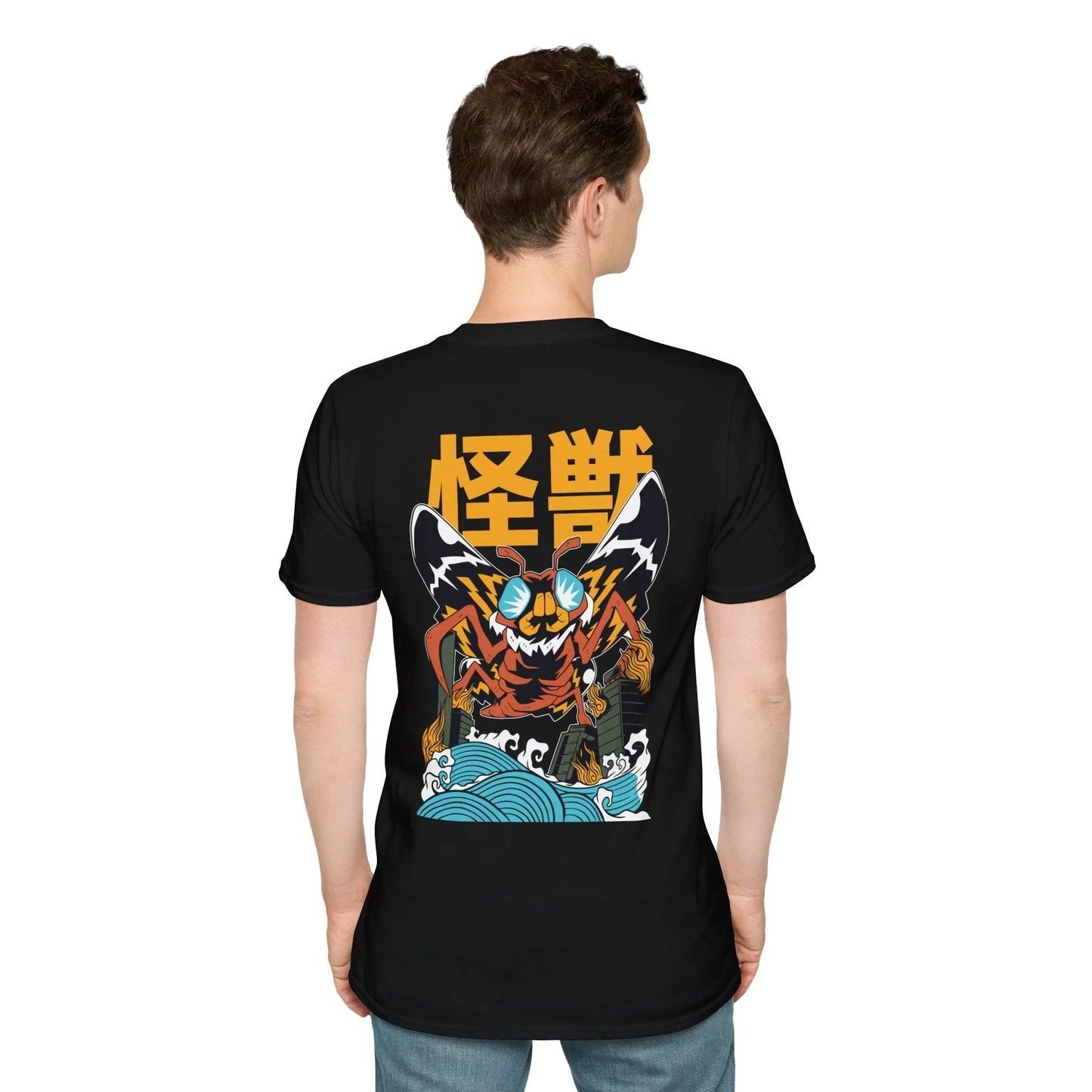 Moth - Kaiju Monster - Unisex T-Shirt - Back Print - STREET STYLE