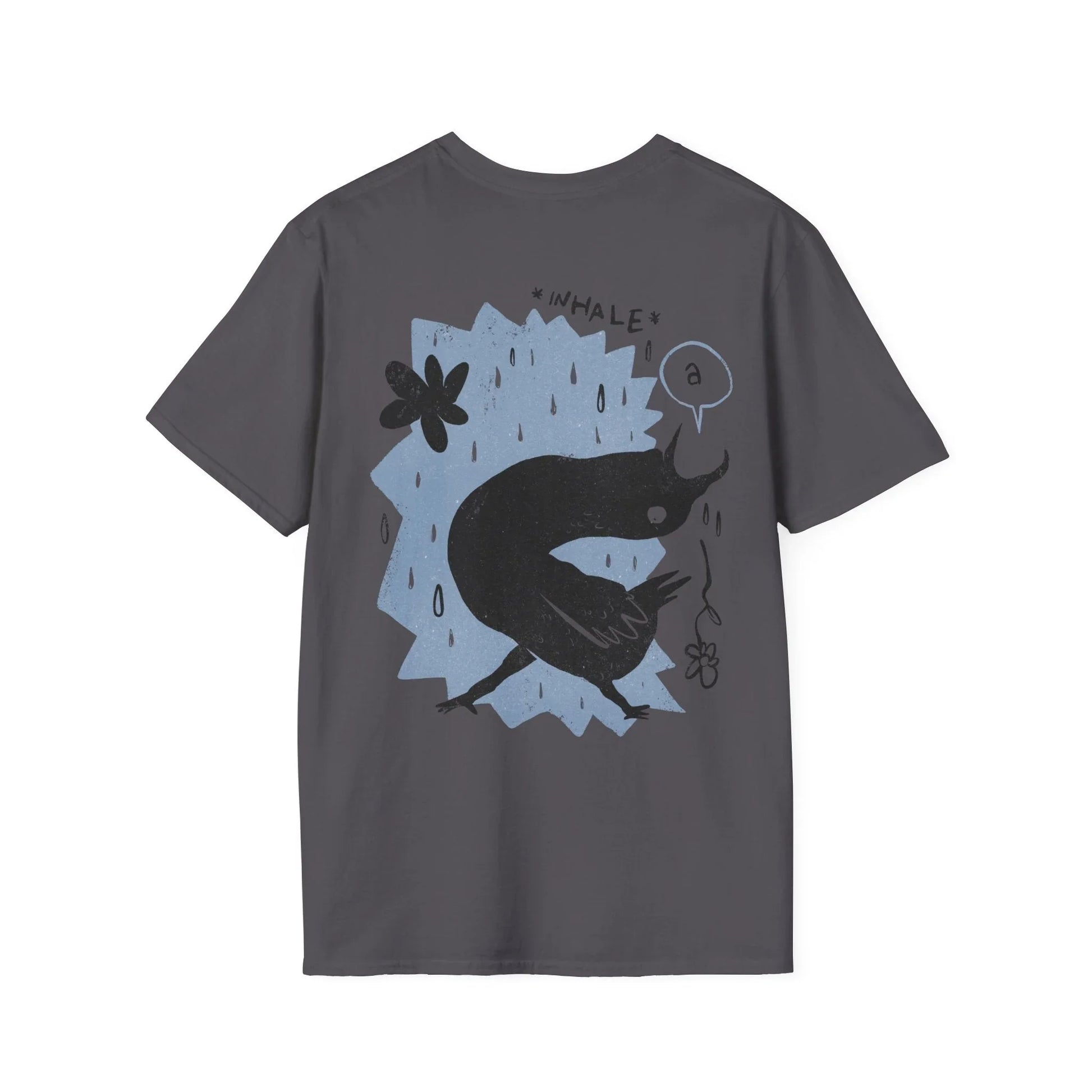Inhale - Moody Birds - Unisex T-Shirt - Back Print - STREET STYLE