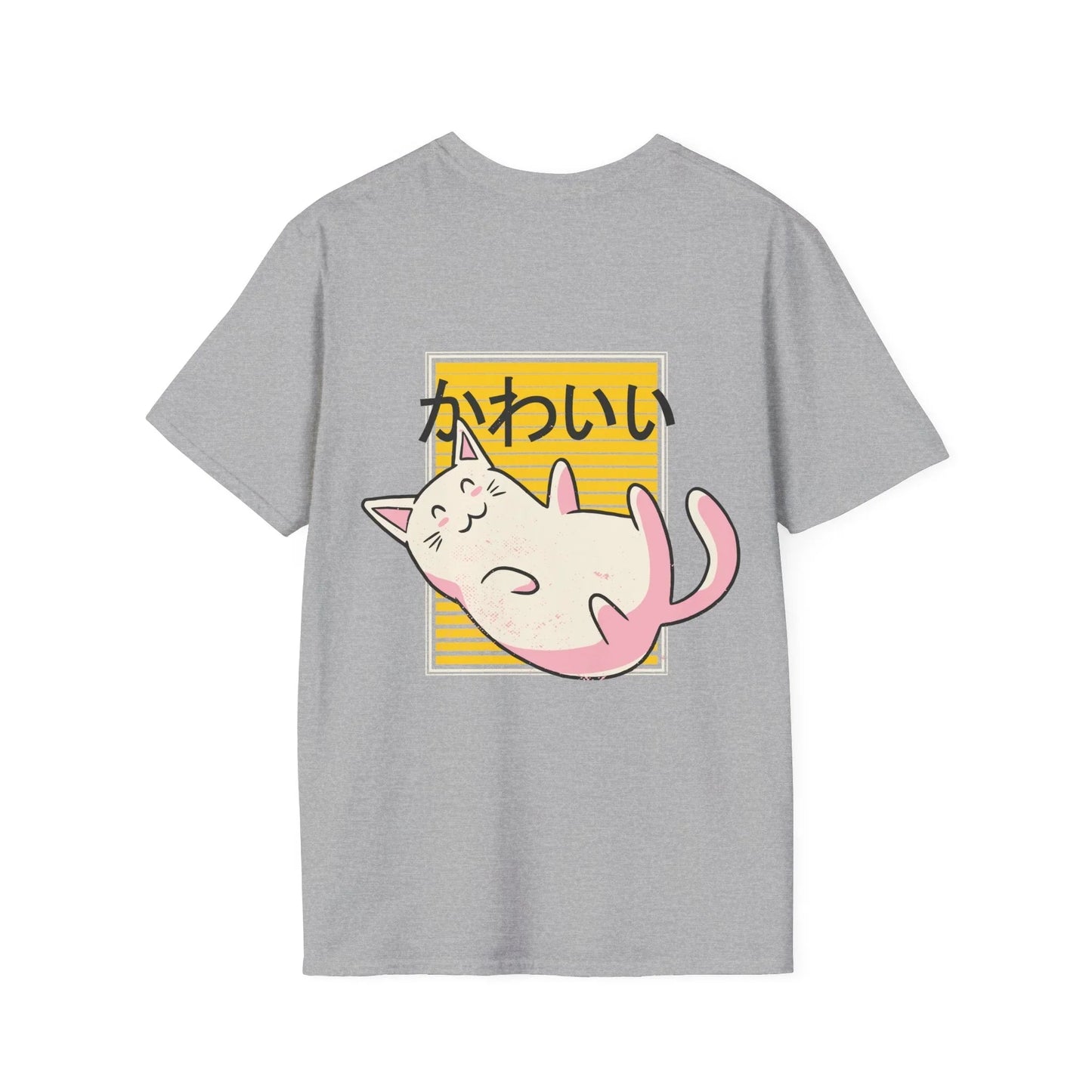 Kawaii Cat - Anime World - Unisex T-Shirt - Back Print - STREET STYLE