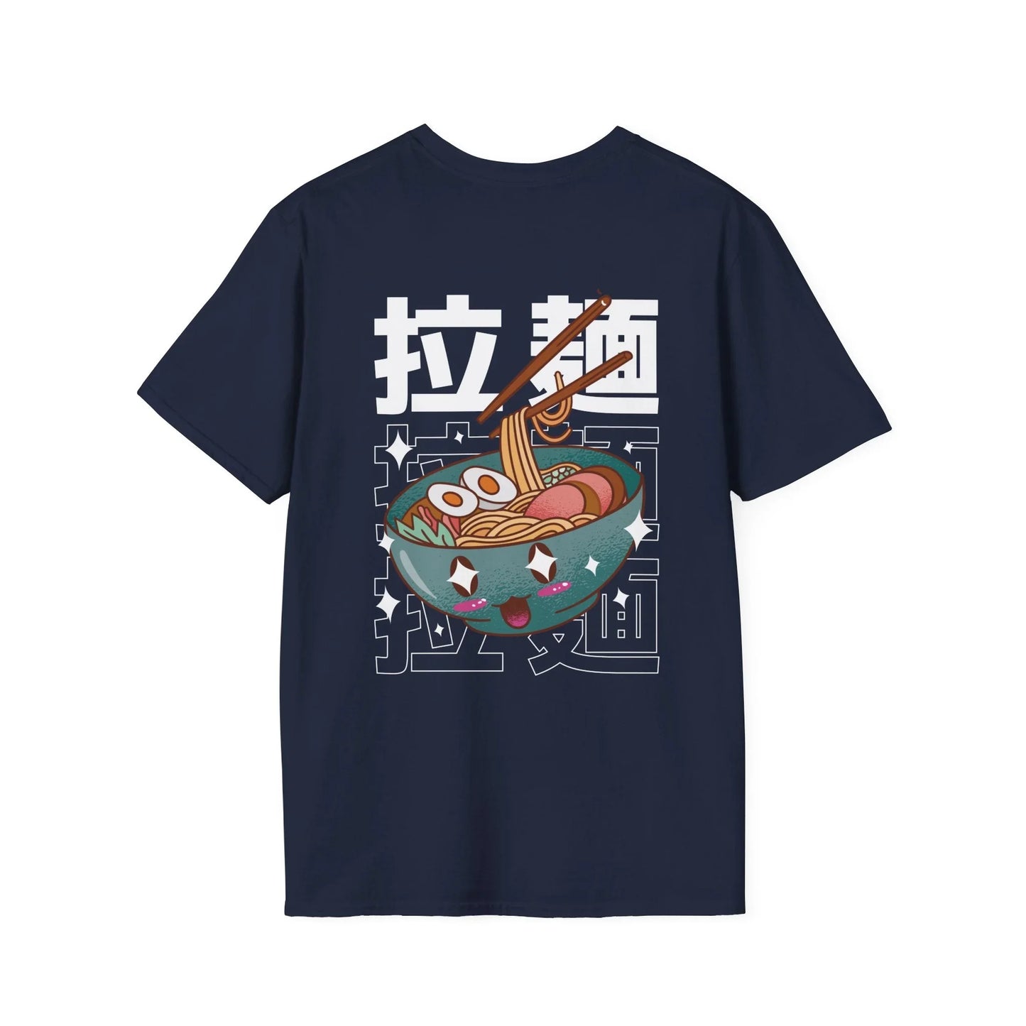 Ramen - Kawaii Character - Unisex T-Shirt - Back Print - STREET STYLE