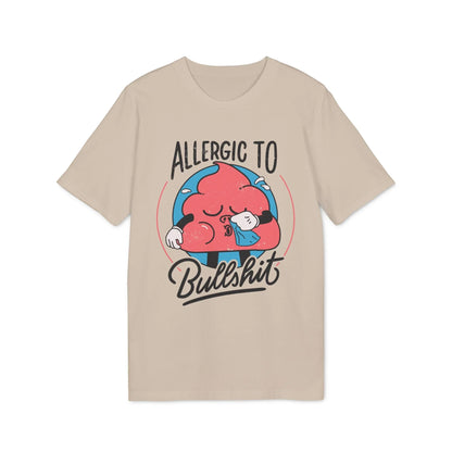 Allergic to Bullshit - Antisocial Retro - Premium Bio Unisex T-Shirt - Front Print - STREET STYLE
