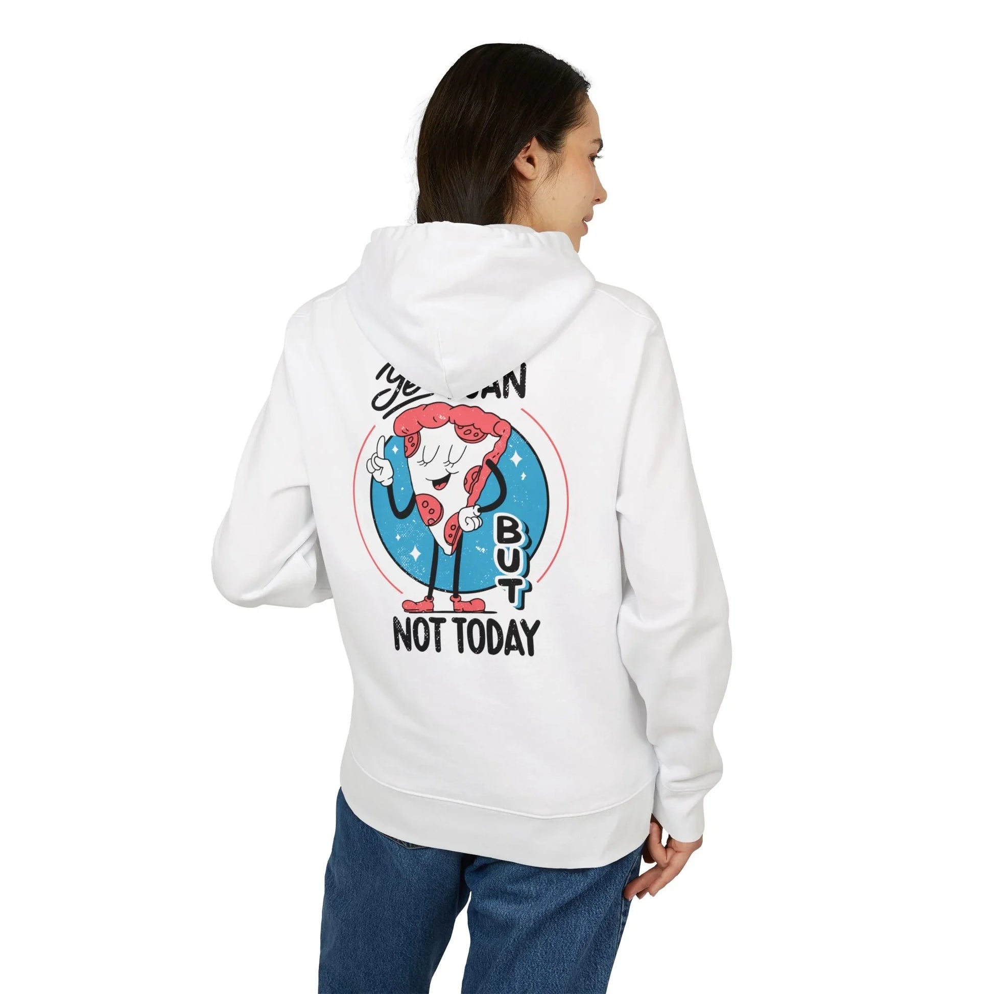 Yes I can but not Today - Antisocial Retro - Premium Bio Unisex Hoodie - Back Print - STREET STYLE