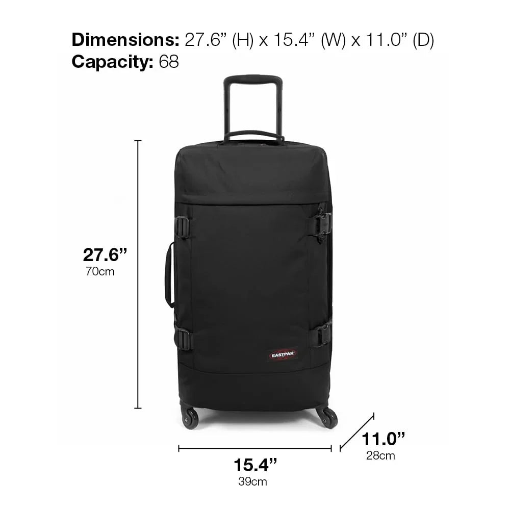 Eastpak TRANS4 M Suitcase, 70 x 39 x 28 cm, 68 L, Black, Trans4 Medium - STREET STYLE