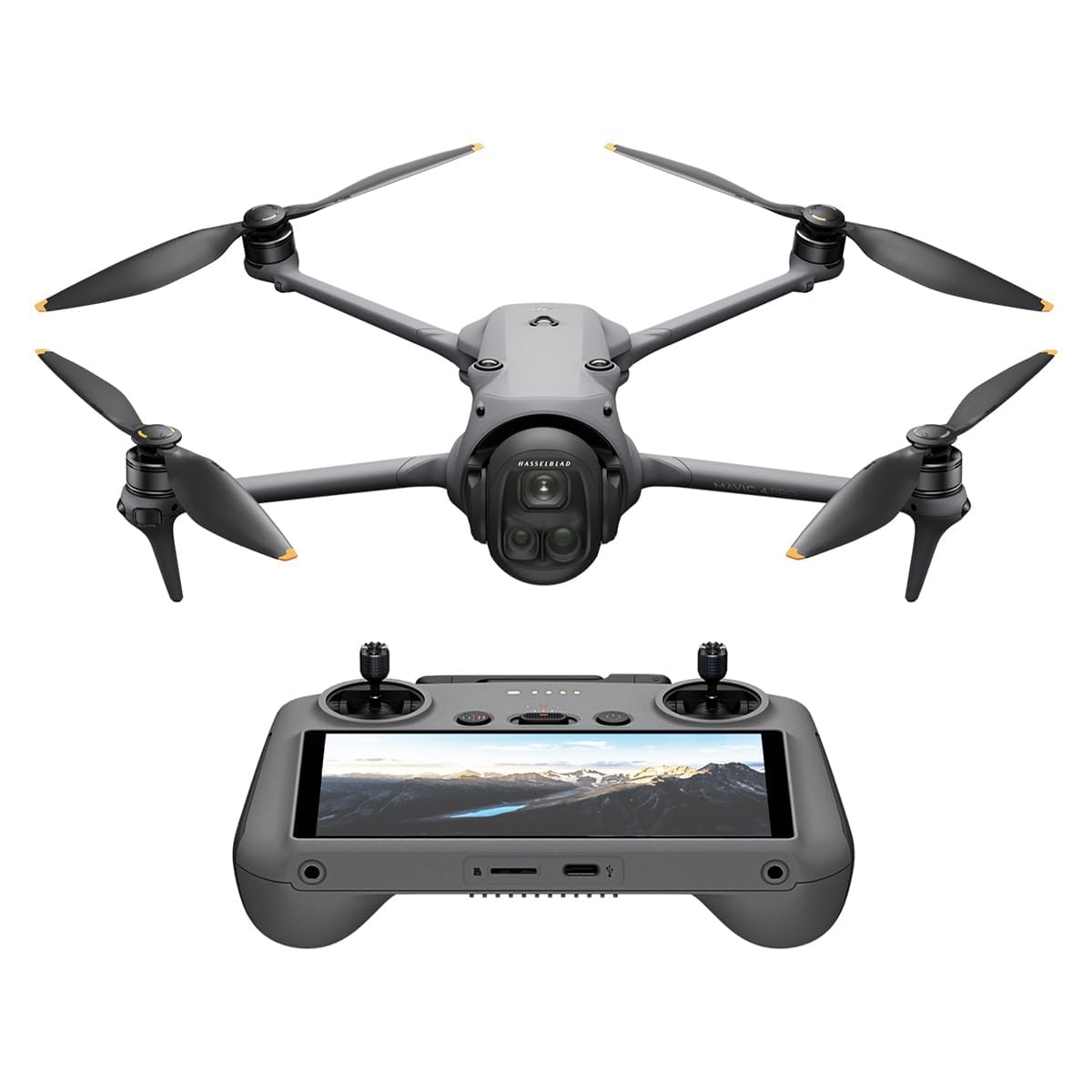 DJI Mavic 4 Pro Combo Creator 512 GB con DJI RC Pro 2, drone con tripla fotocamera dotato di fotocamera Hasselblad da 100 MP con CMOS 4/3, volo fino a 51 minuti, tre batterie, hub di ricarica e altro